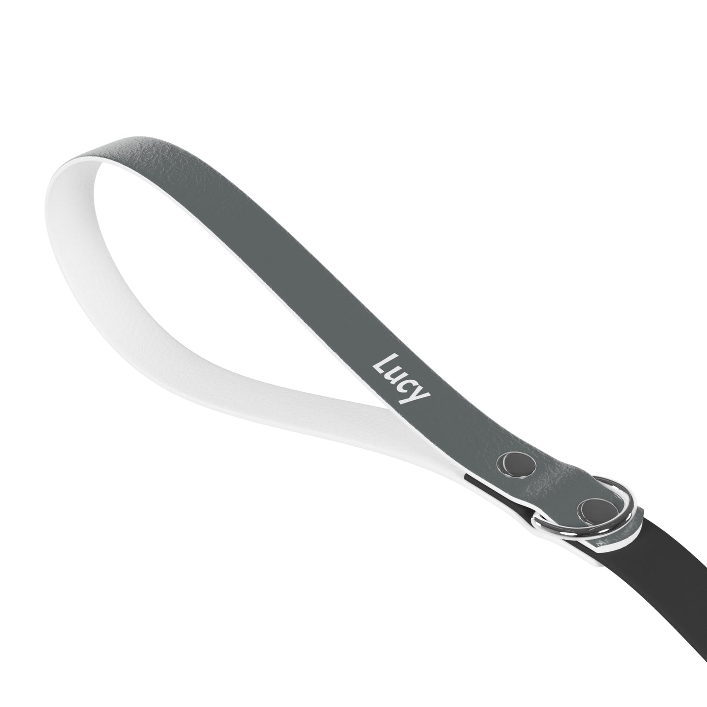 Customized Pet Leash - "Lucy" - 78" Dark Grey Leash