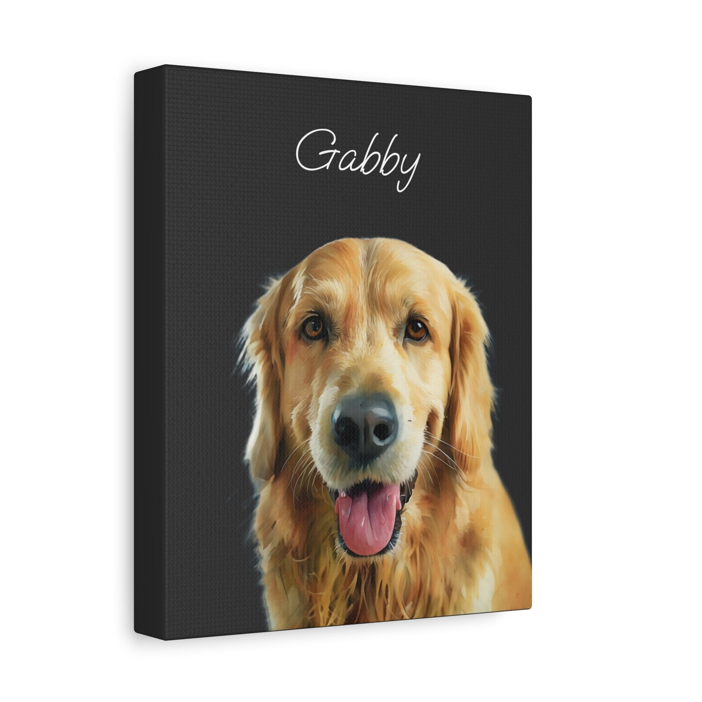 Custom Pet Portrait - Stretched Canvas Frame Wrap - Ready To Hang