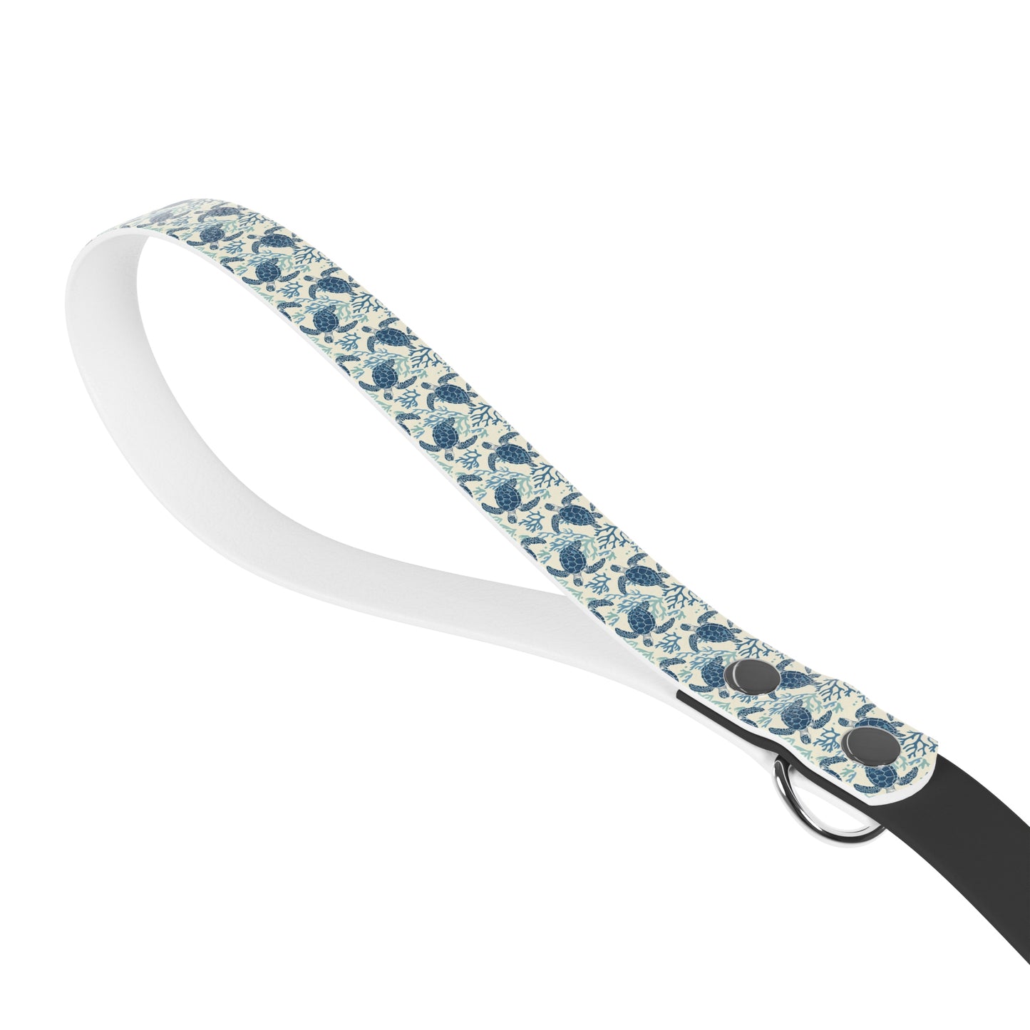 Customized Pet Leash - Tropical Sea Turtle & Coral Design - "Baxter" - 78" Leash