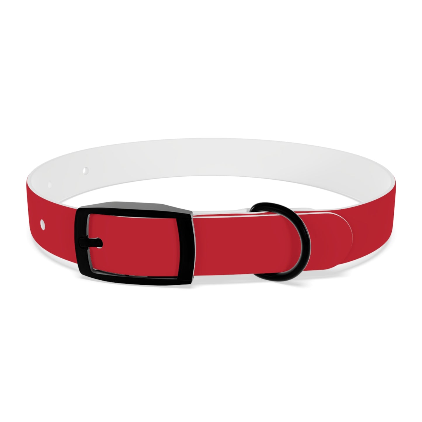 Customized Red Dog Collar, With Phone Number - "Lucy"