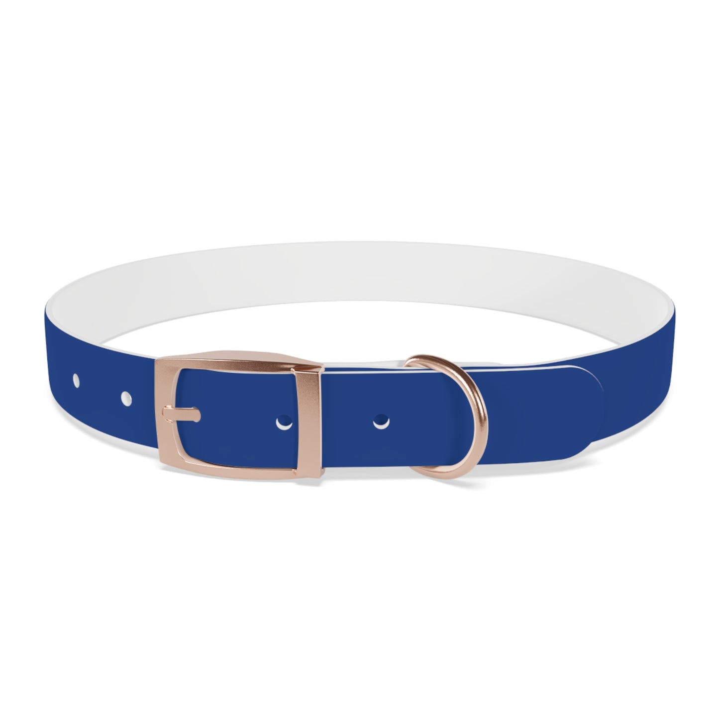 Customized Blue Dog Collar, With Phone Number - "Lucy"
