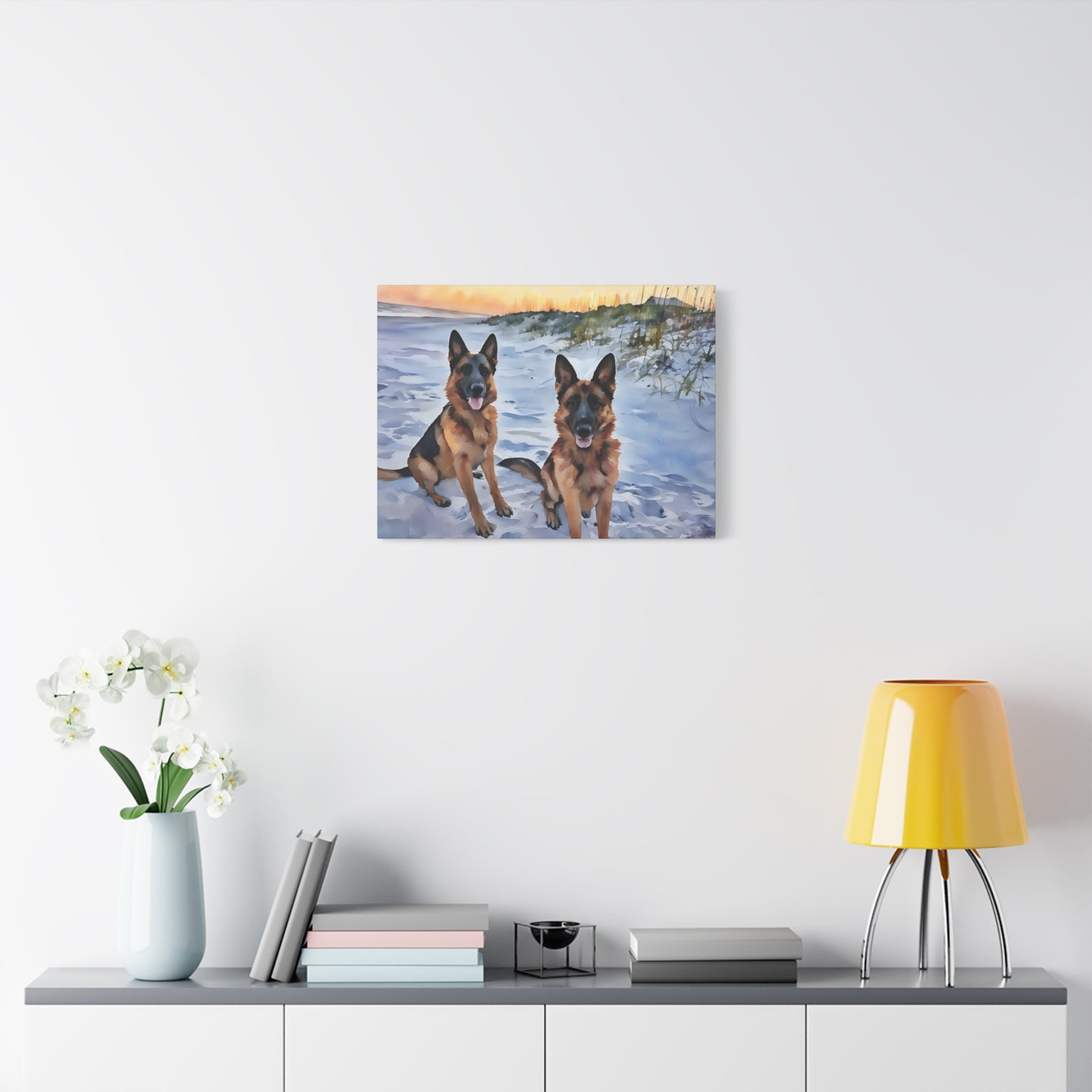 Watercolor Pet Portrait - Horizontal Matte Canvas Wrap, Stretched, 1.25"