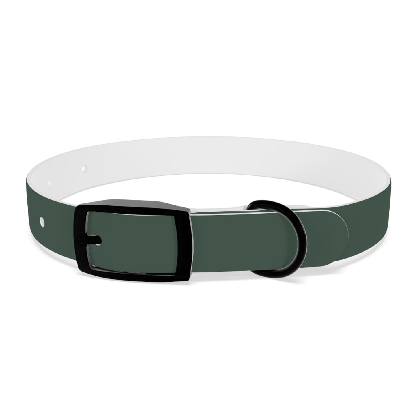 Customized Green Dog Collar, With Phone Number - "Lucy"