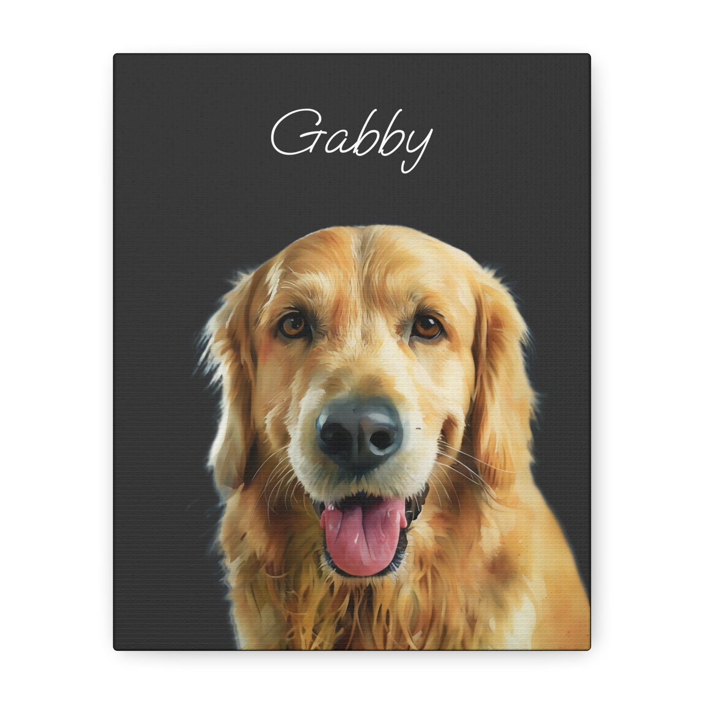 Custom Pet Portrait - Stretched Canvas Frame Wrap - Ready To Hang