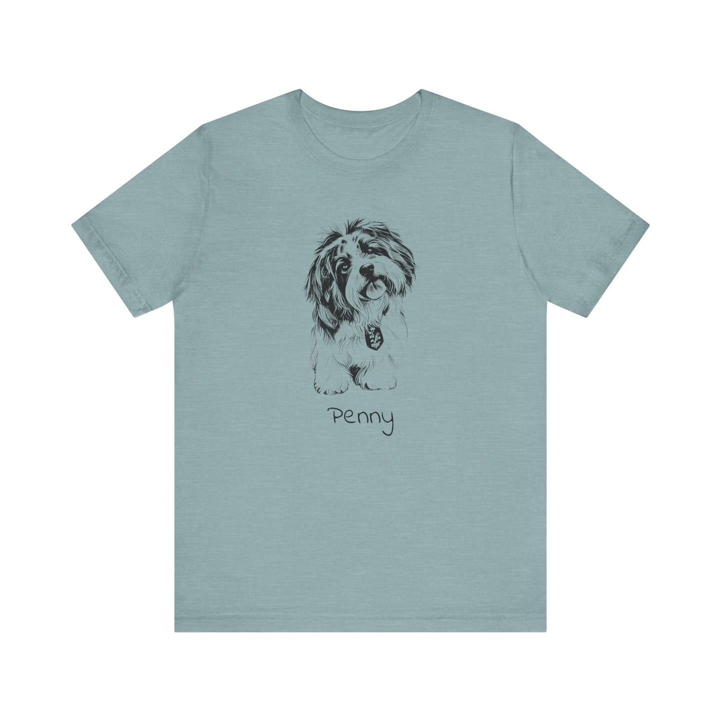 Custom Unisex Pet Portrait T-Shirt, 6 Colors