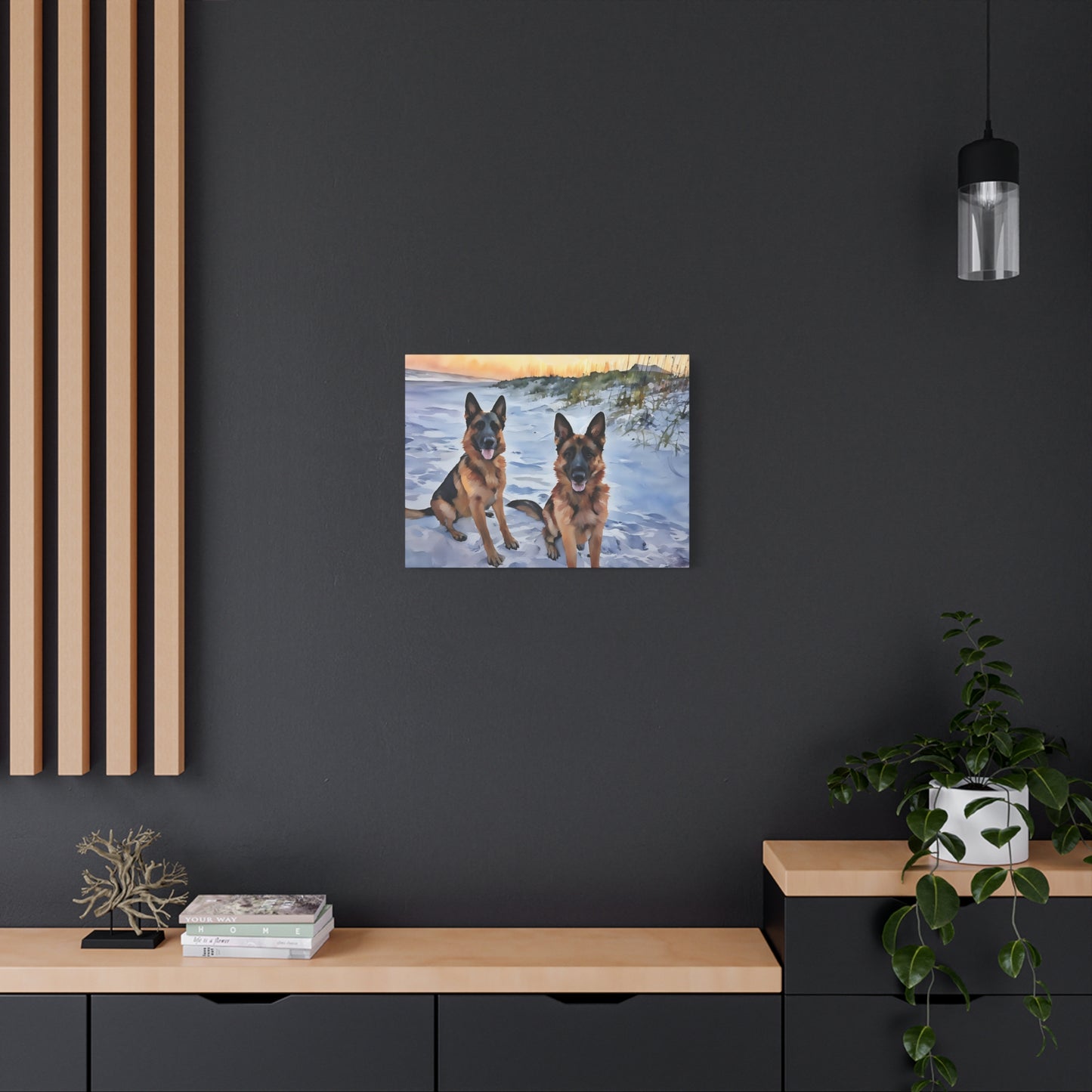 Watercolor Pet Portrait - Horizontal Matte Canvas Wrap, Stretched, 1.25"