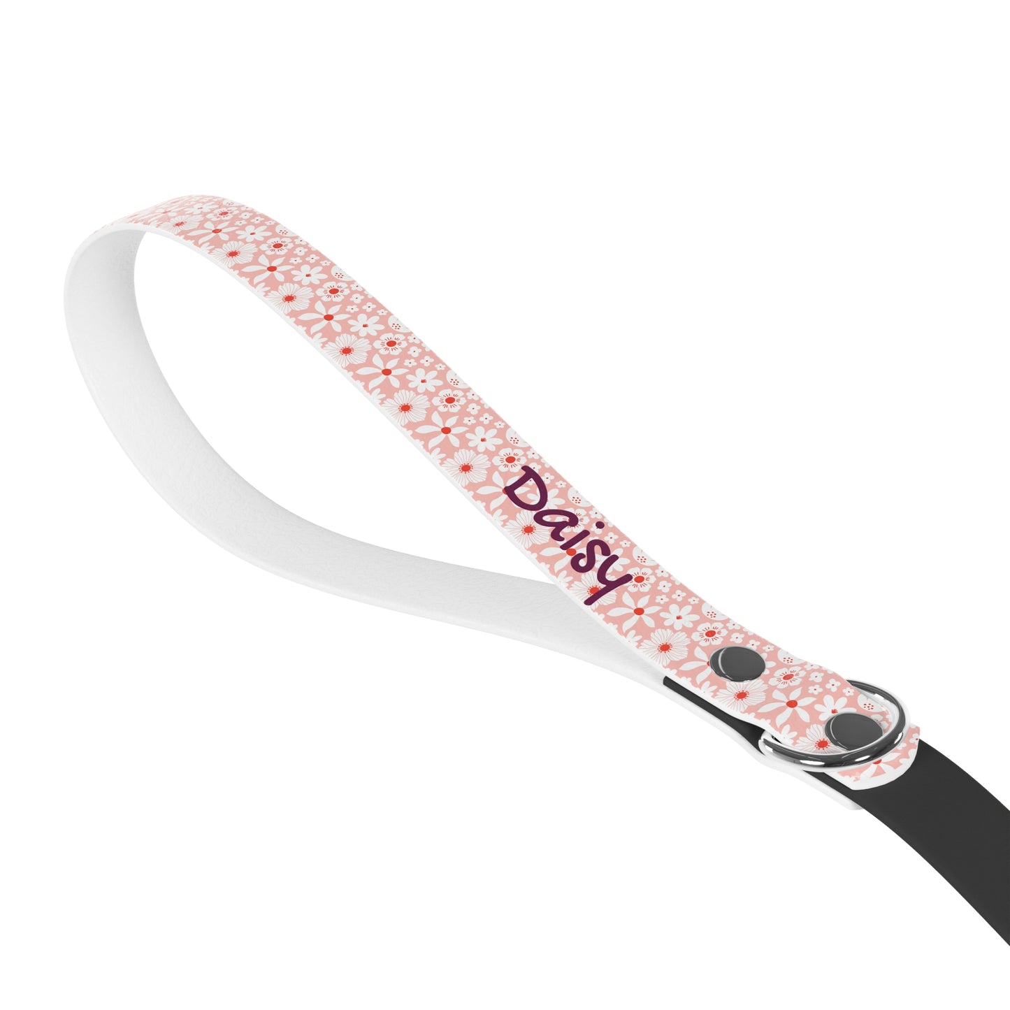 Customized Pet Leash - Pink Boho Design - "Daisy" - 78" Pink Leash