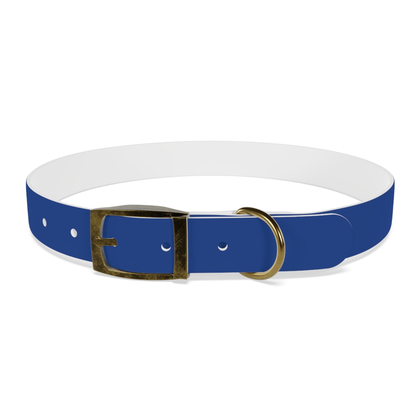 Customized Blue Dog Collar, With Phone Number - "Lucy"