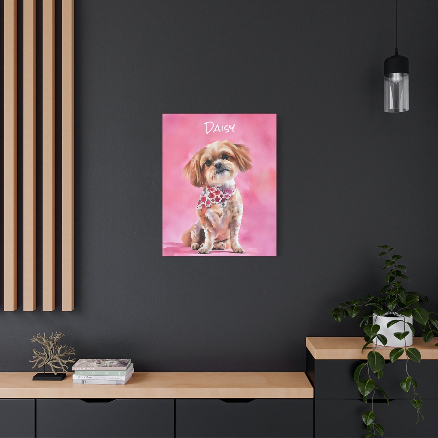 Watercolor Pet Portrait - Matte Canvas Wrap, Stretched, 1.25"