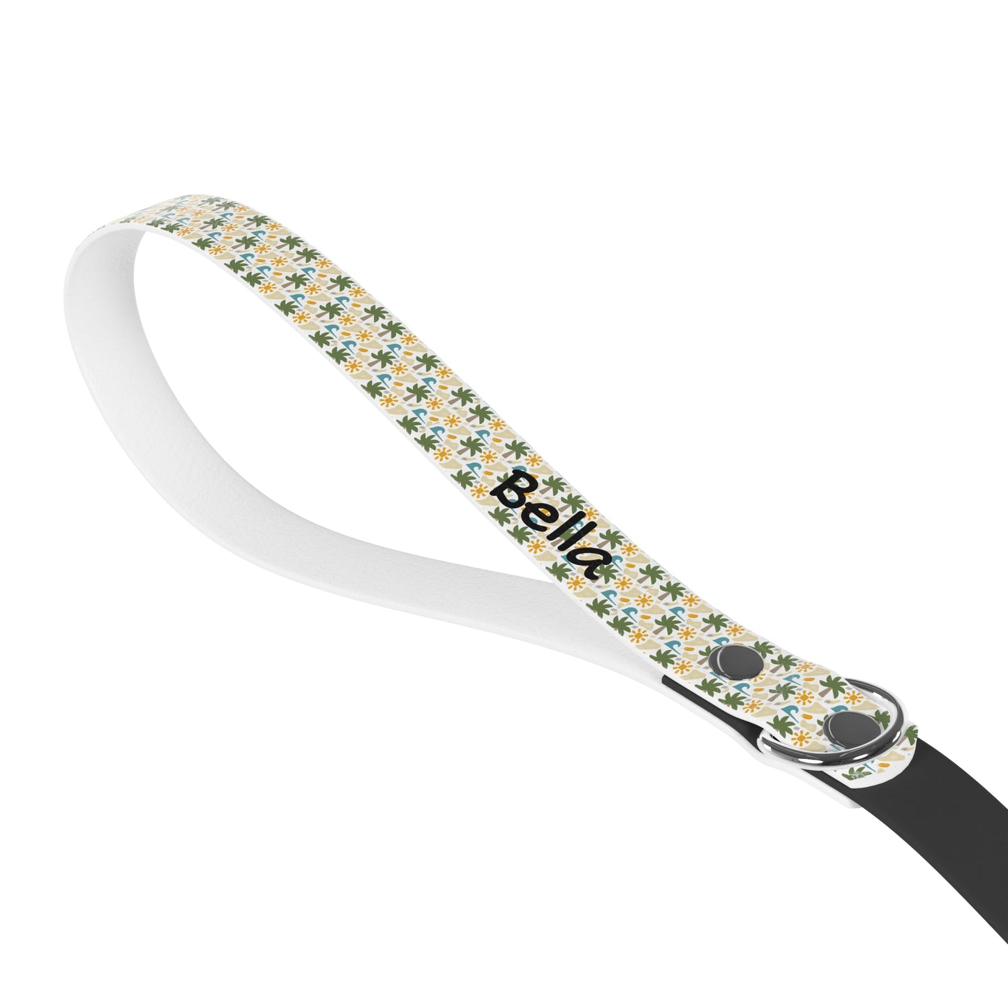 Customized Pet Leash - Cute Tropical Palm Tree Design - "Bella" - 78" Leash