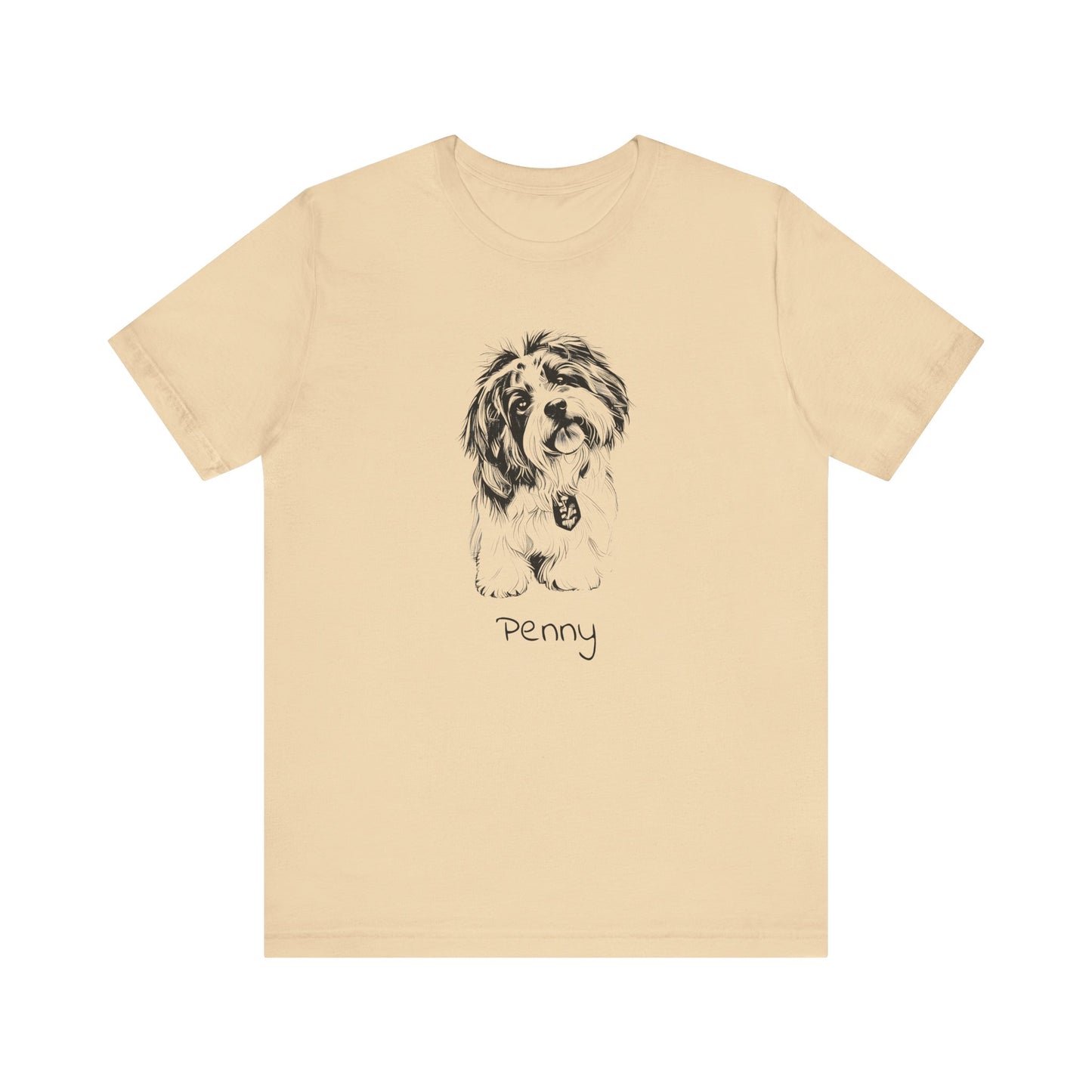 Custom Unisex Pet Portrait T-Shirt, 6 Colors