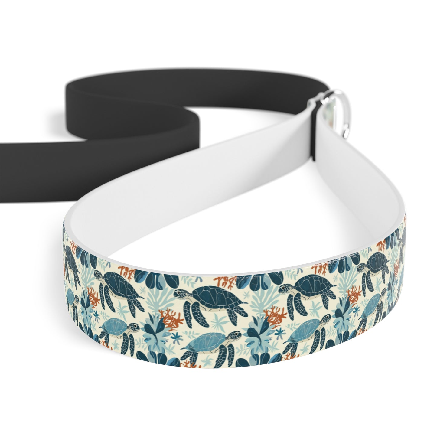 Customized Pet Leash - Tropical Sea Turtle Design - "Cooper" - 78" Leash