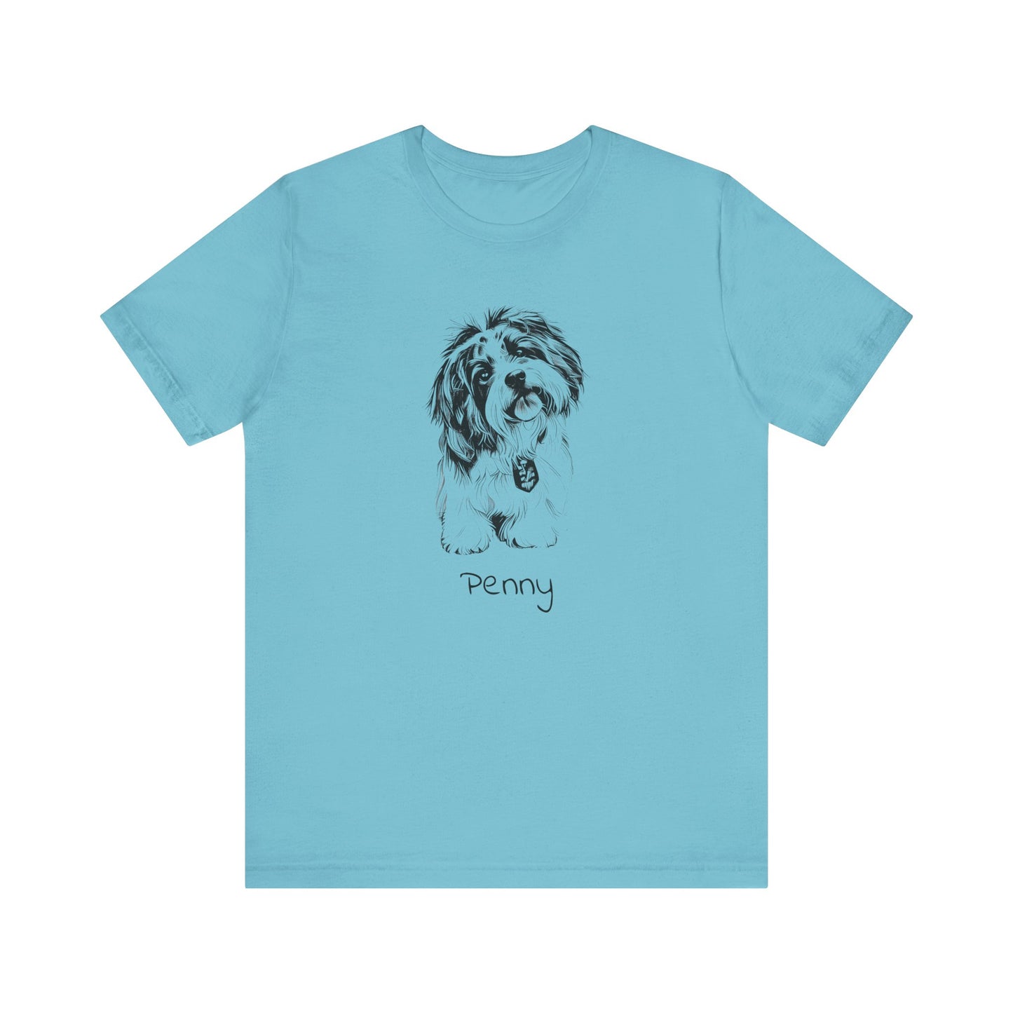 Custom Unisex Pet Portrait T-Shirt, 6 Colors