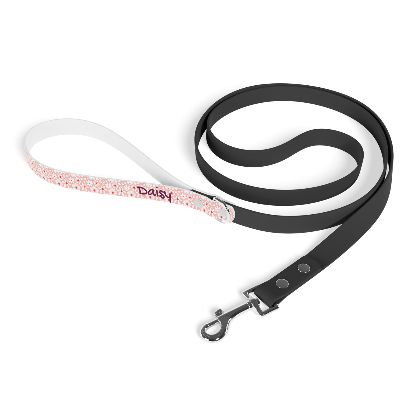 Customized Pet Leash - Pink Boho Design - "Daisy" - 78" Pink Leash