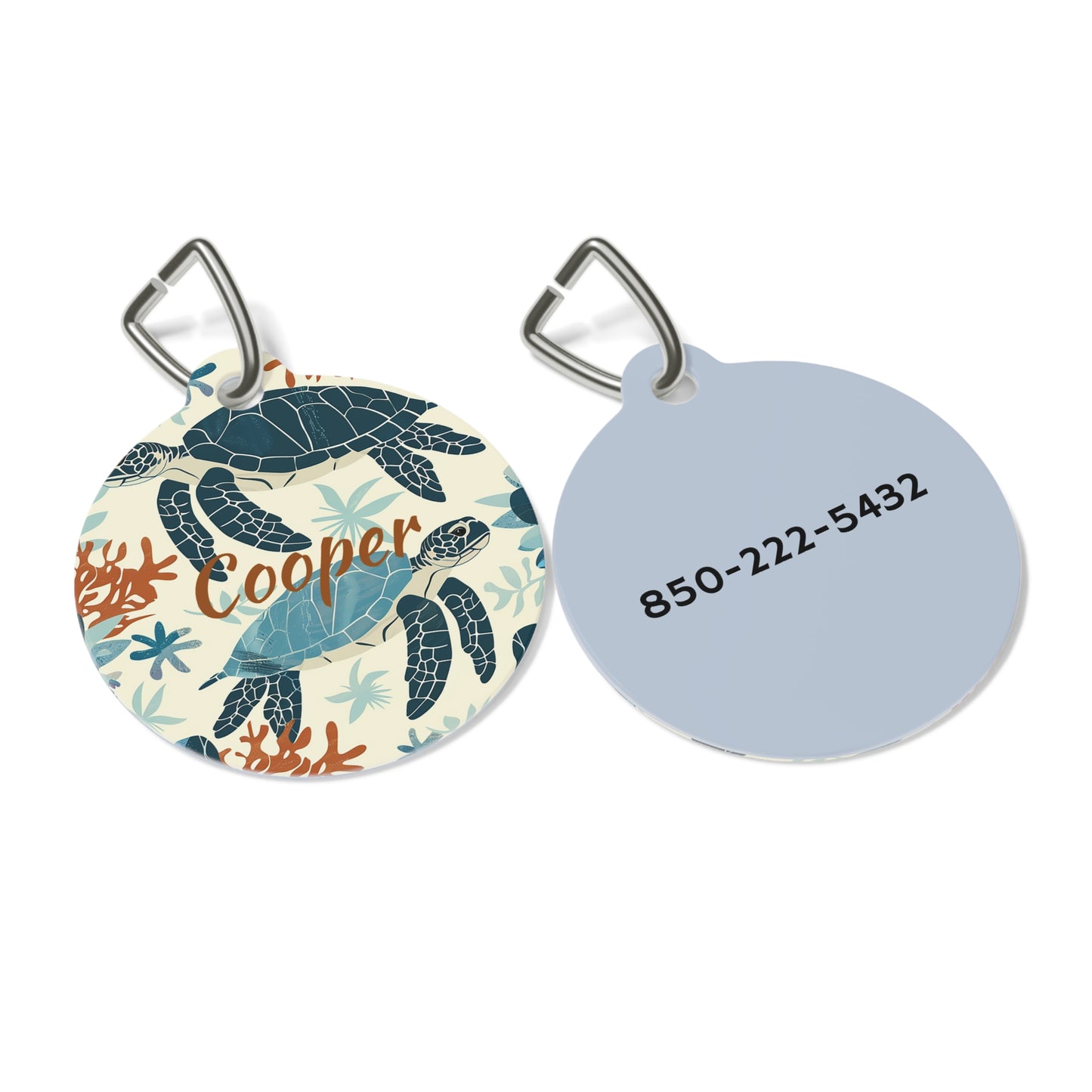 Customized Pet ID Tag - Sea TurtleDesign - "Cooper"