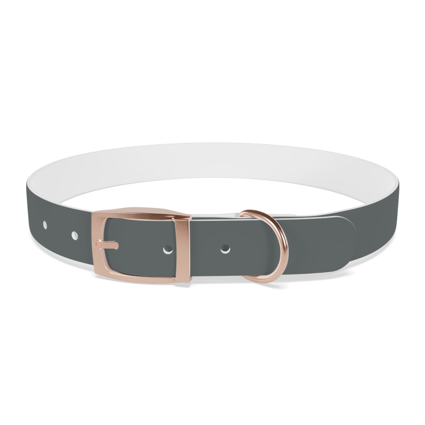 Customized Grey Dog Collar, With Phone Number - "Lucy"