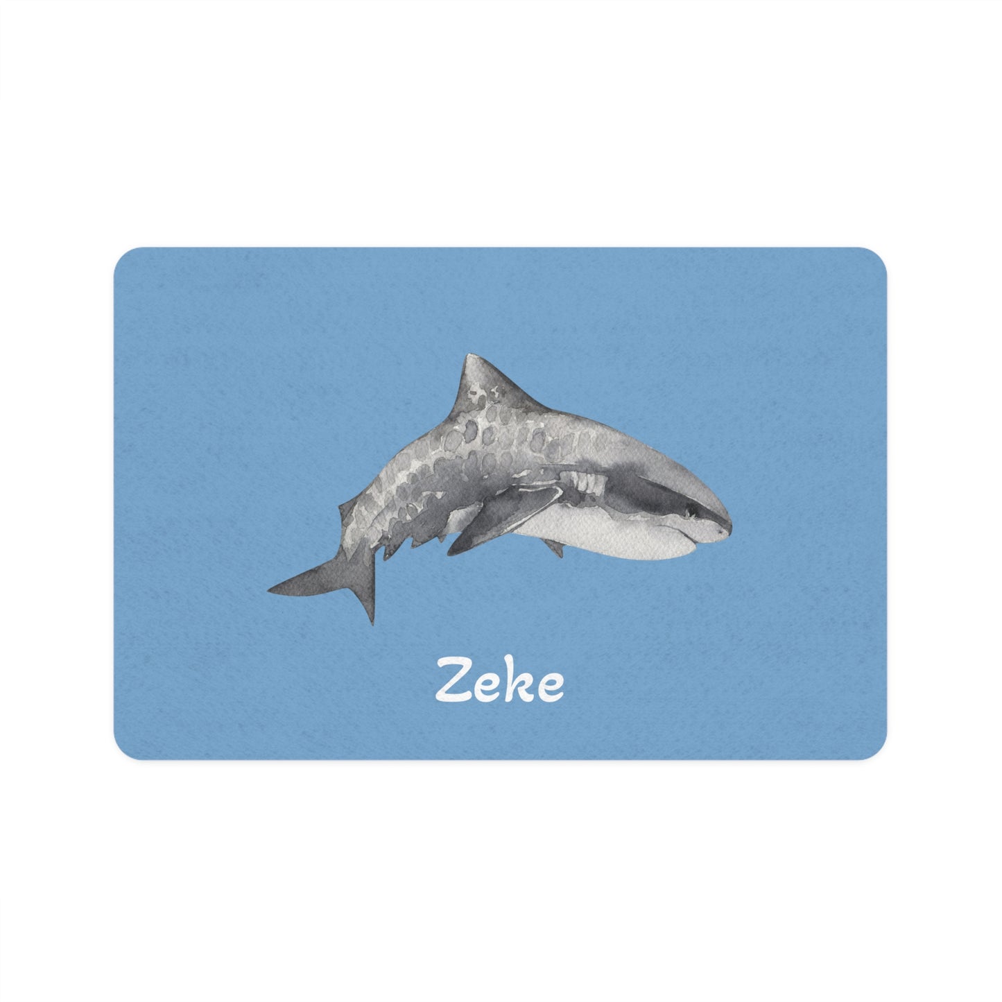 Customized Tropical Floral Design "Zeke" Pet Food Mat (12x18)