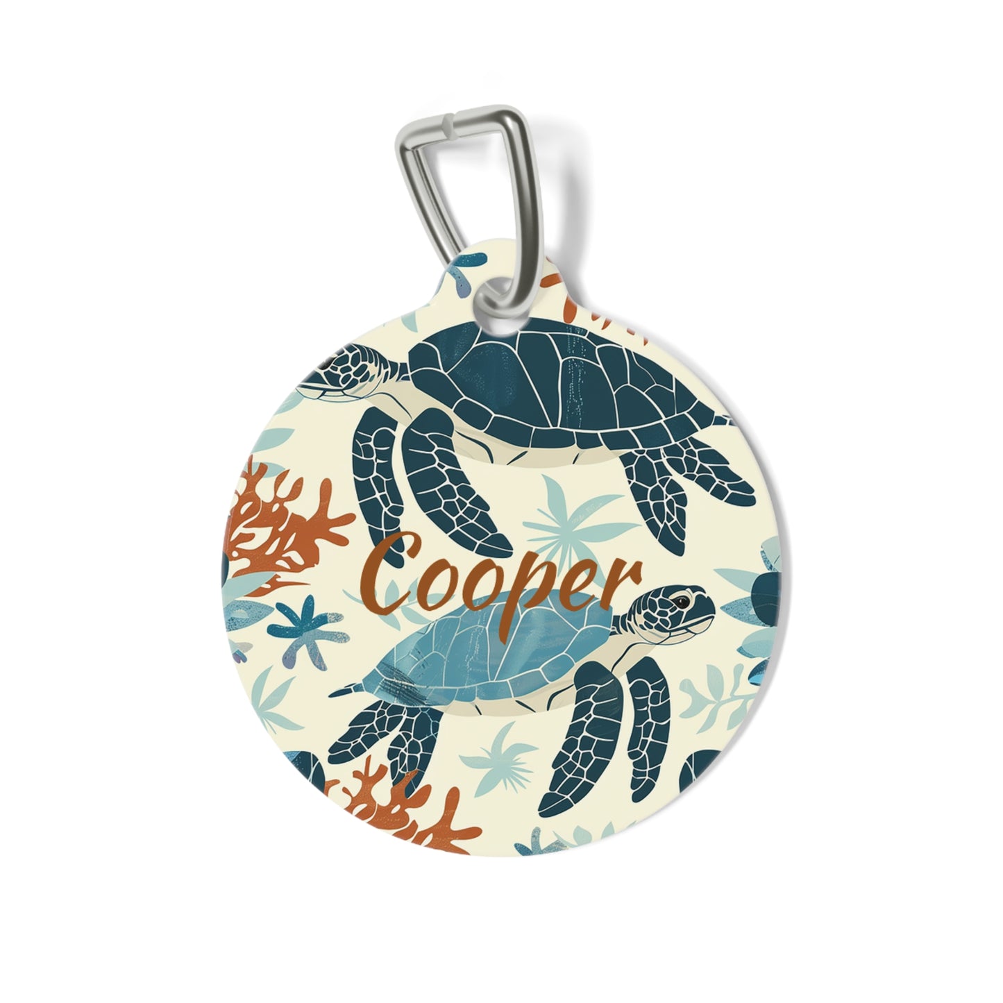 Customized Pet ID Tag - Sea TurtleDesign - "Cooper"