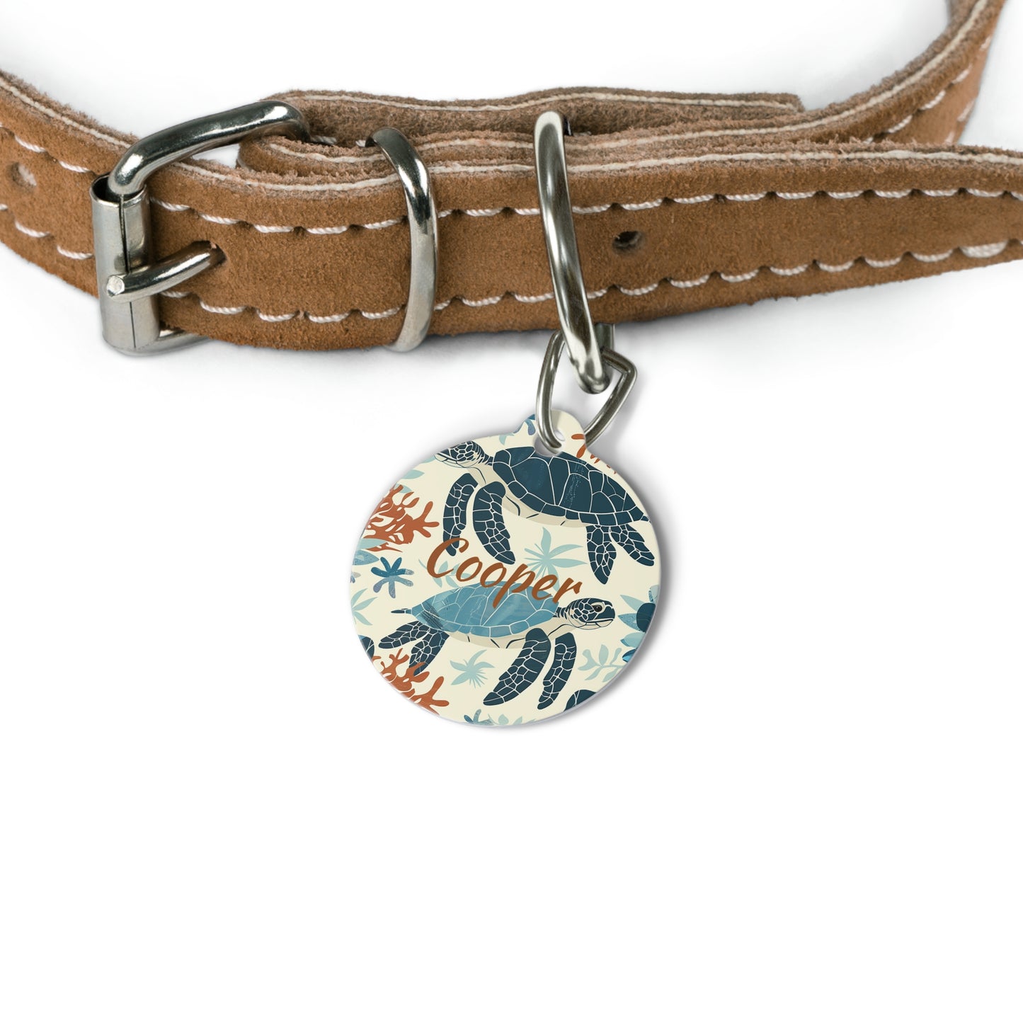 Customized Pet ID Tag - Sea TurtleDesign - "Cooper"