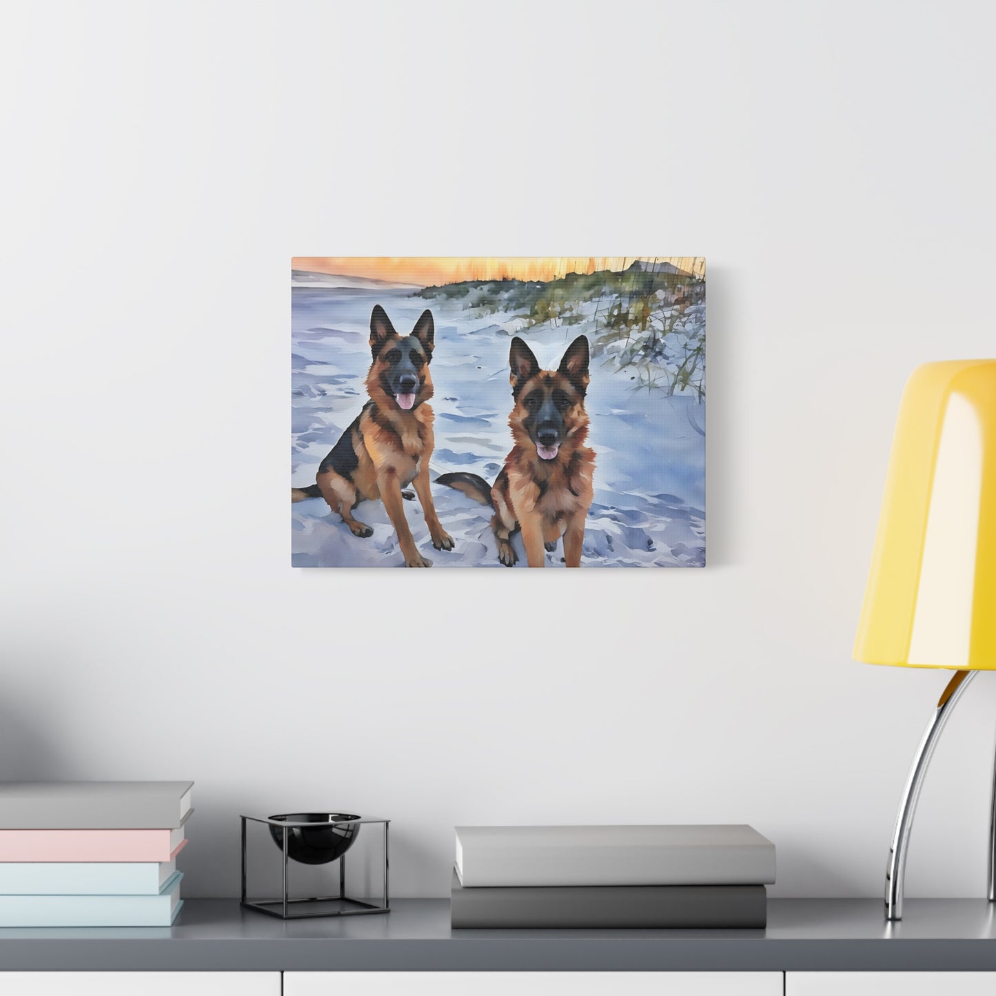 Watercolor Pet Portrait - Horizontal Matte Canvas Wrap, Stretched, 1.25"