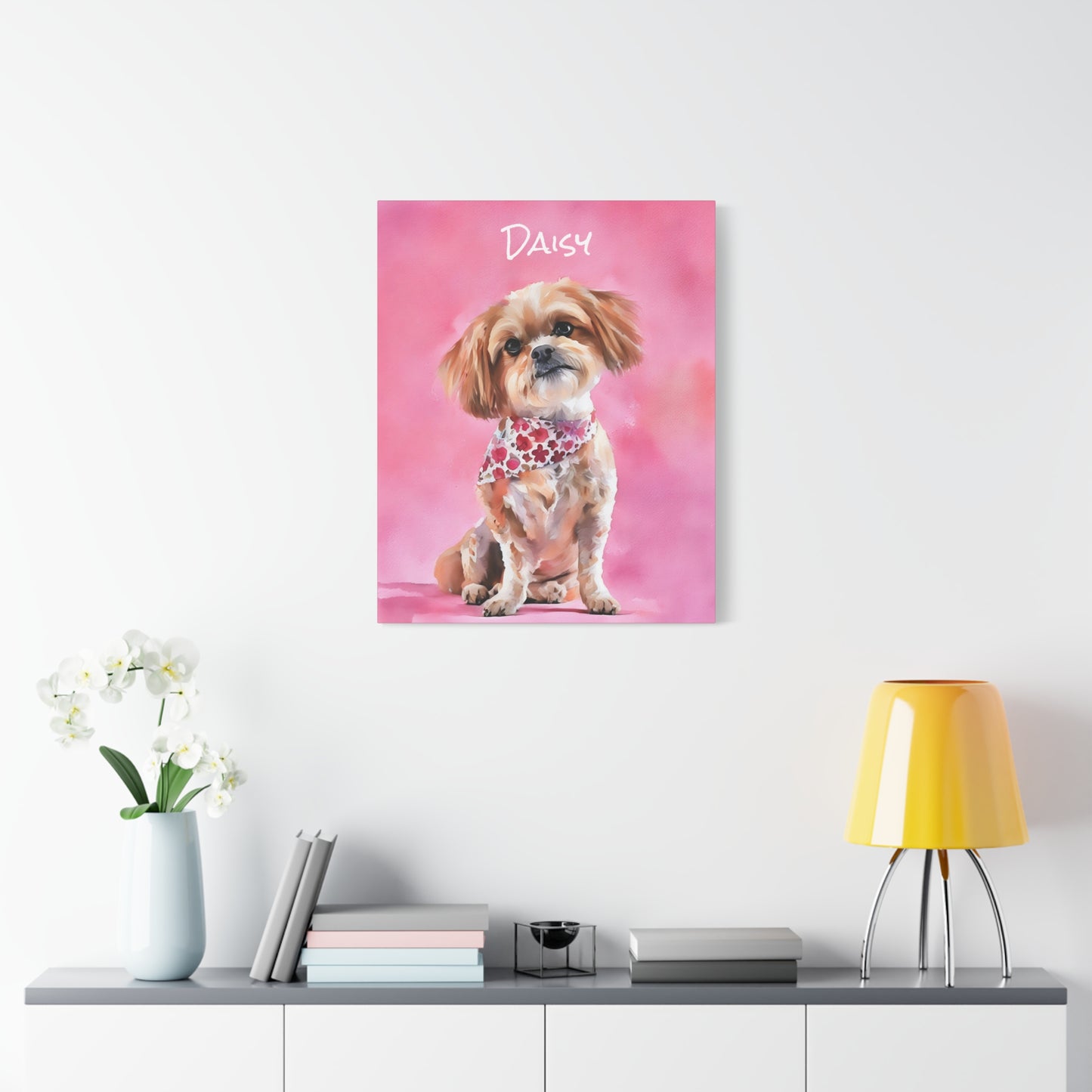 Watercolor Pet Portrait - Matte Canvas Wrap, Stretched, 1.25"