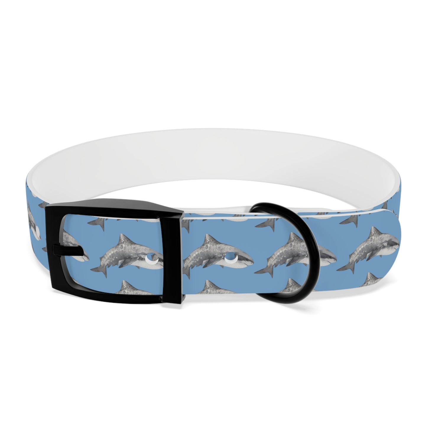 Customized Tiger Shark Design Dog Collar - "Zeke"
