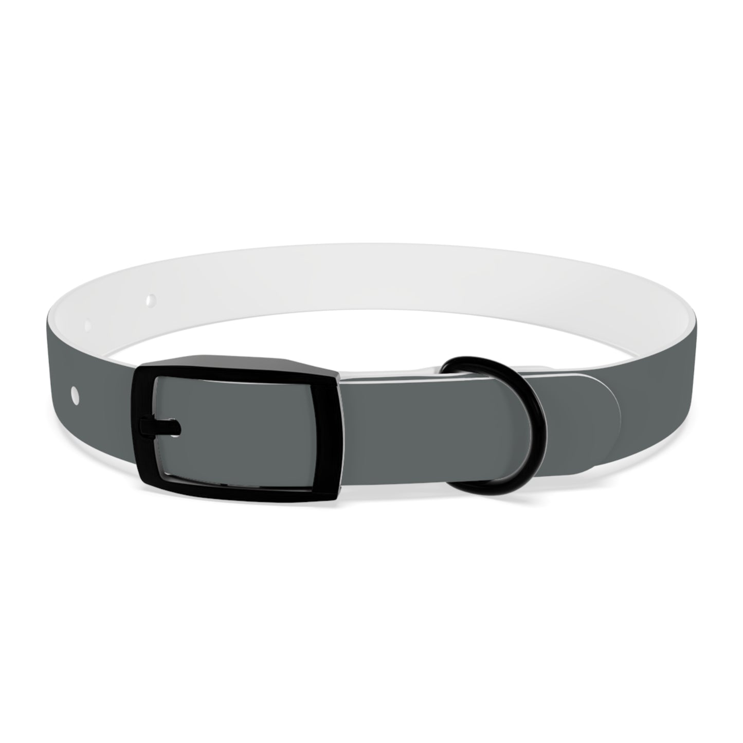 Customized Grey Dog Collar, With Phone Number - "Lucy"