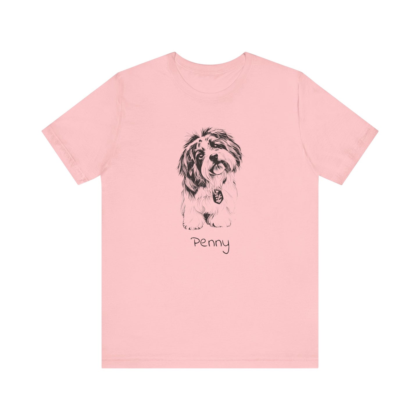 Custom Unisex Pet Portrait T-Shirt, 6 Colors