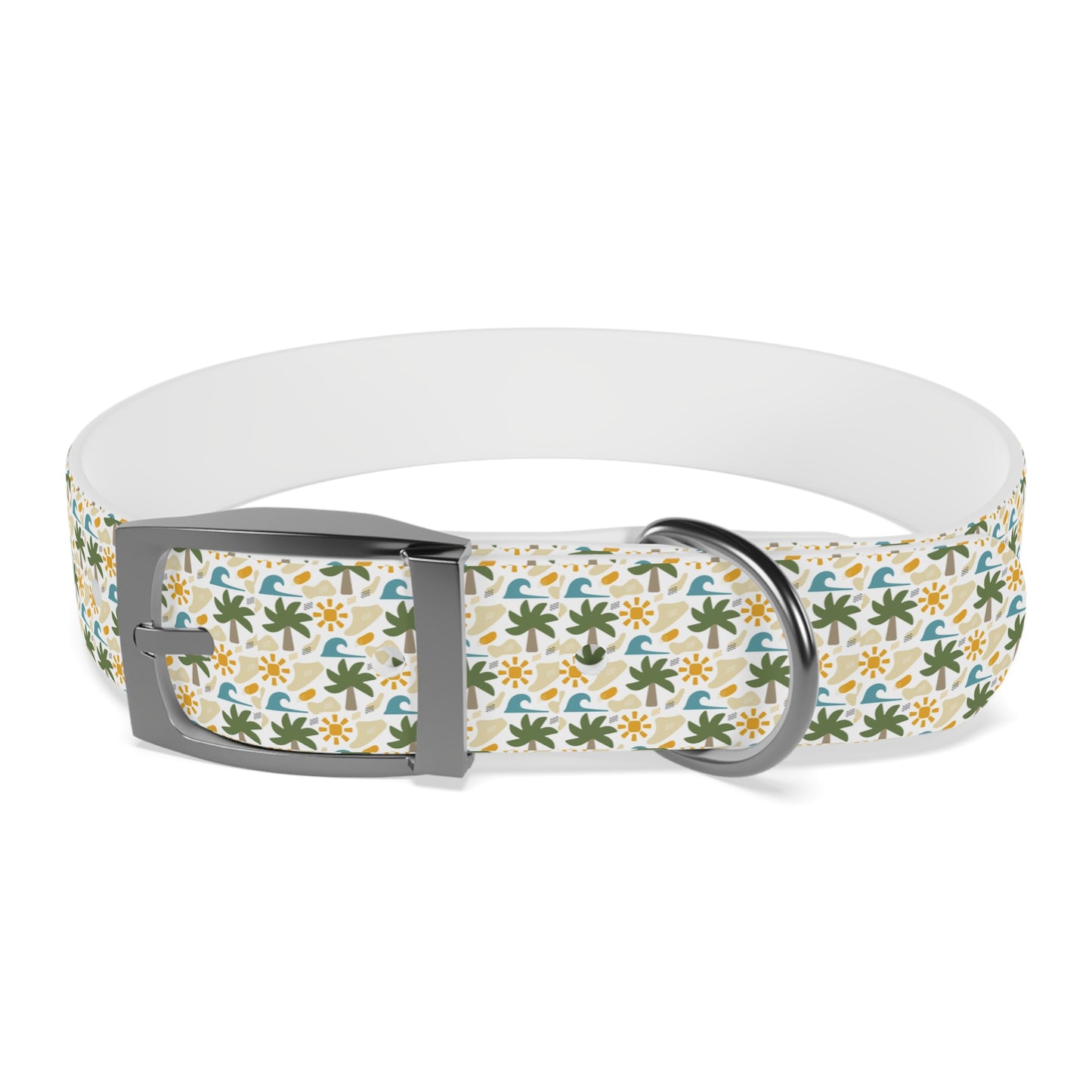 Customized Bella Cute Palm Tree Tropical Design Dog Collar - "Bella"
