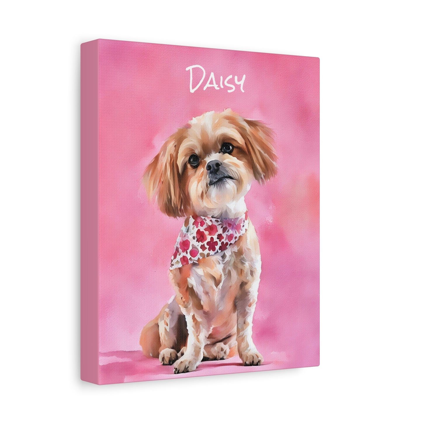 Watercolor Pet Portrait - Matte Canvas Wrap, Stretched, 1.25"