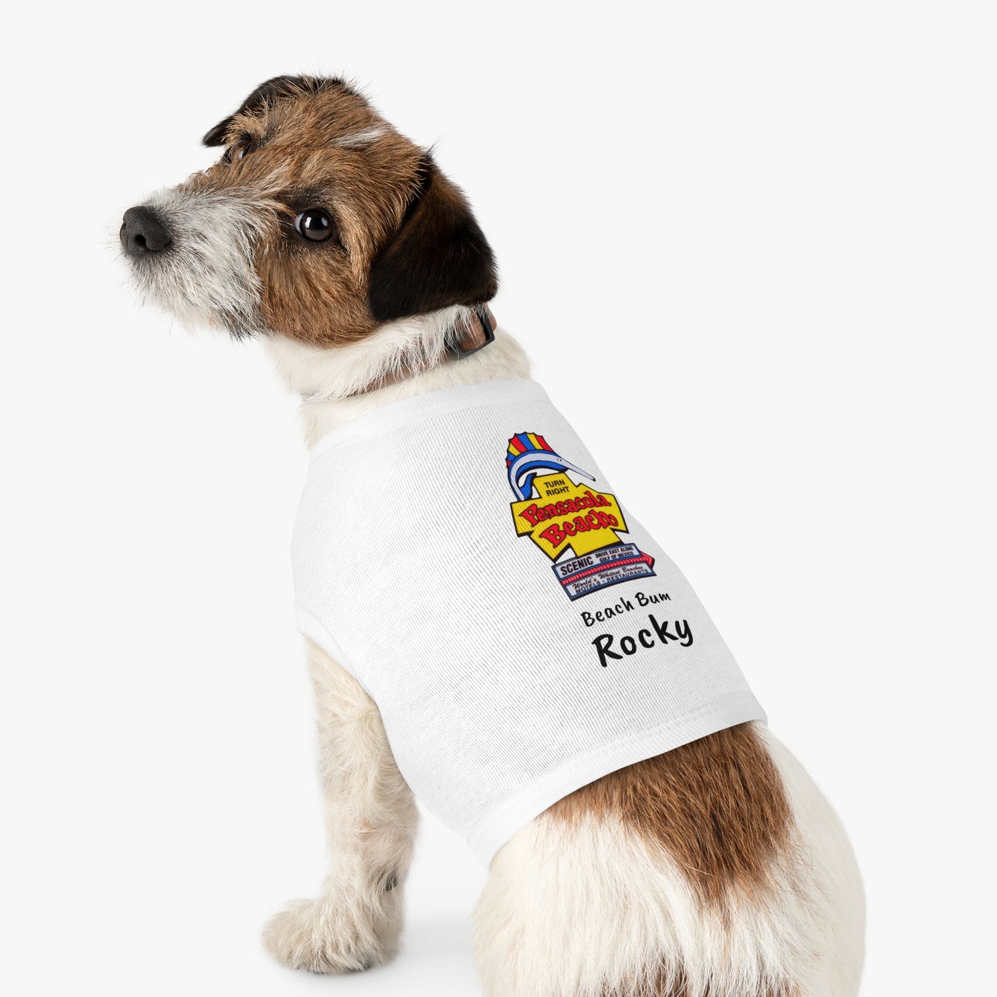 Customized Beach Bum Pet Tank Top - 3 Colors - Iconic Pensacola Beach Sign