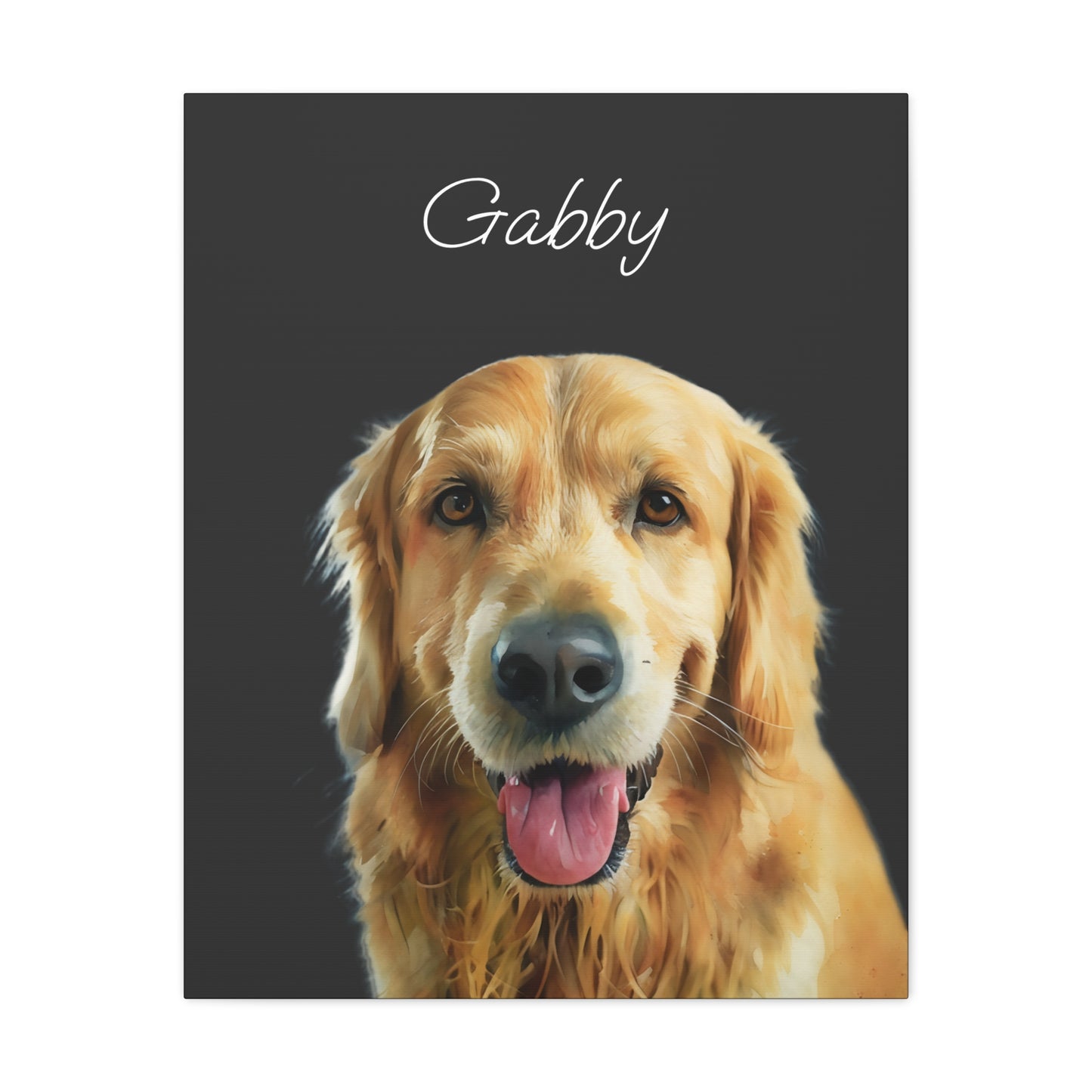 Custom Pet Portrait - Stretched Canvas Frame Wrap - Ready To Hang