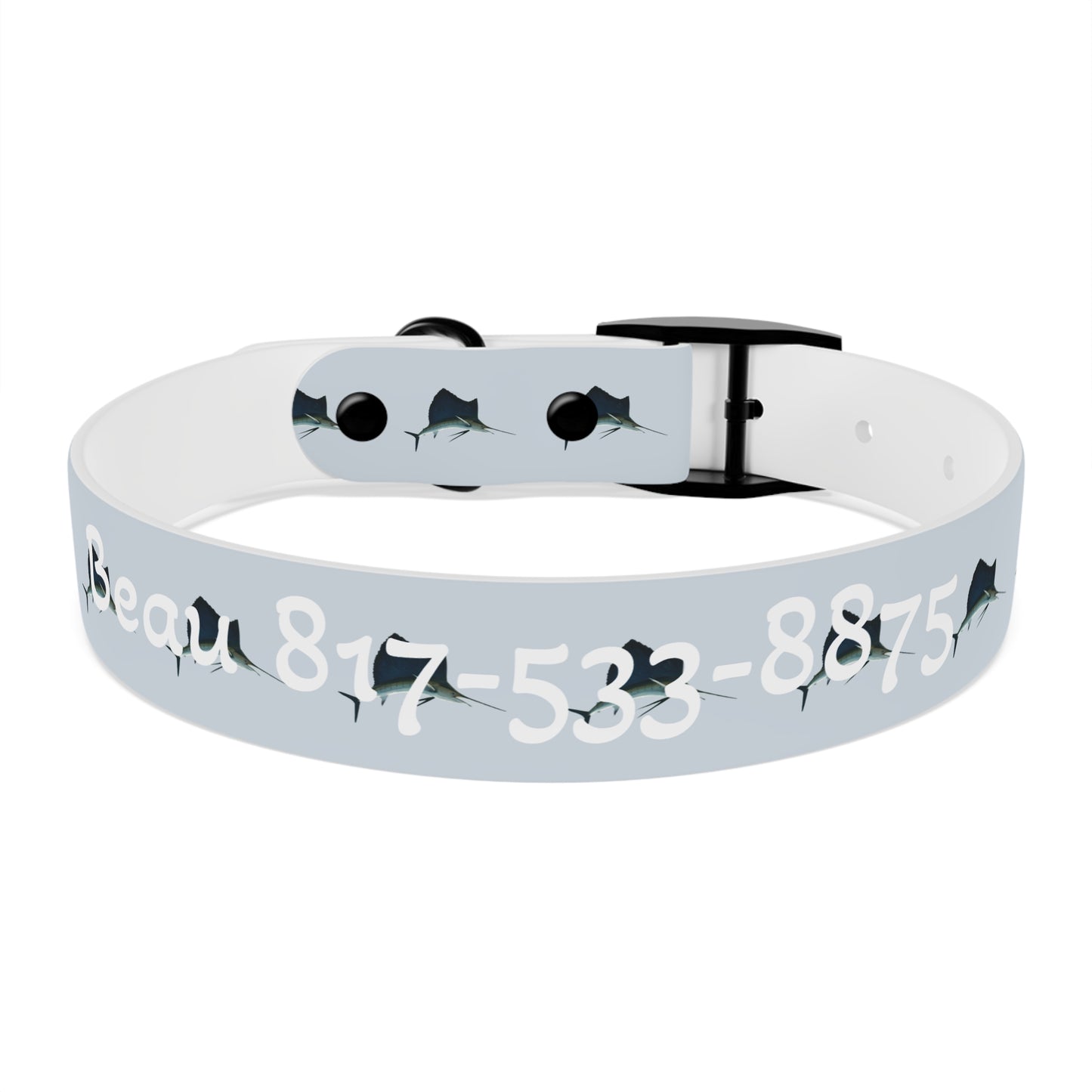 Customized Sailfish Design Dog Collar - "Beau"
