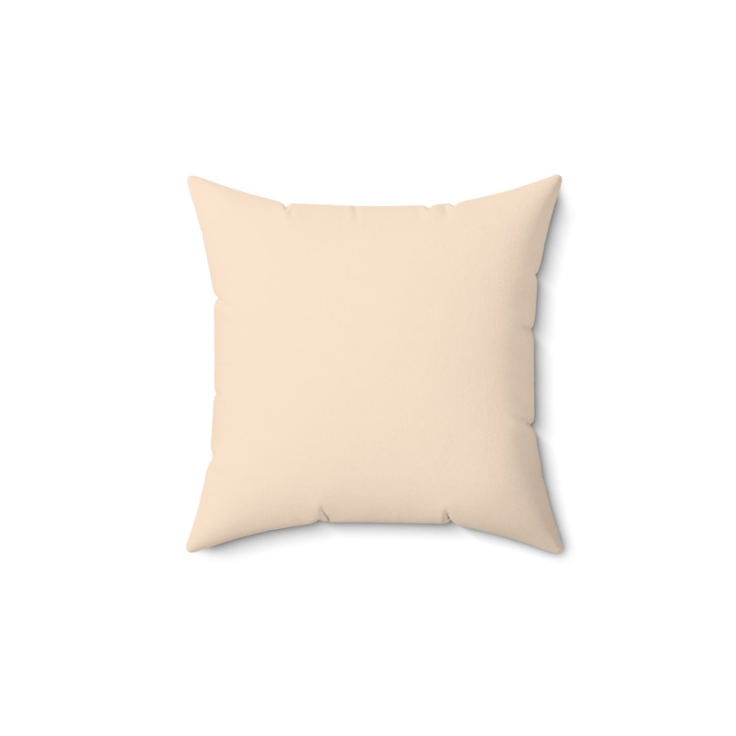Pet Memorial Spun Polyester Square Throw Pillow - "Mollie" - Tan