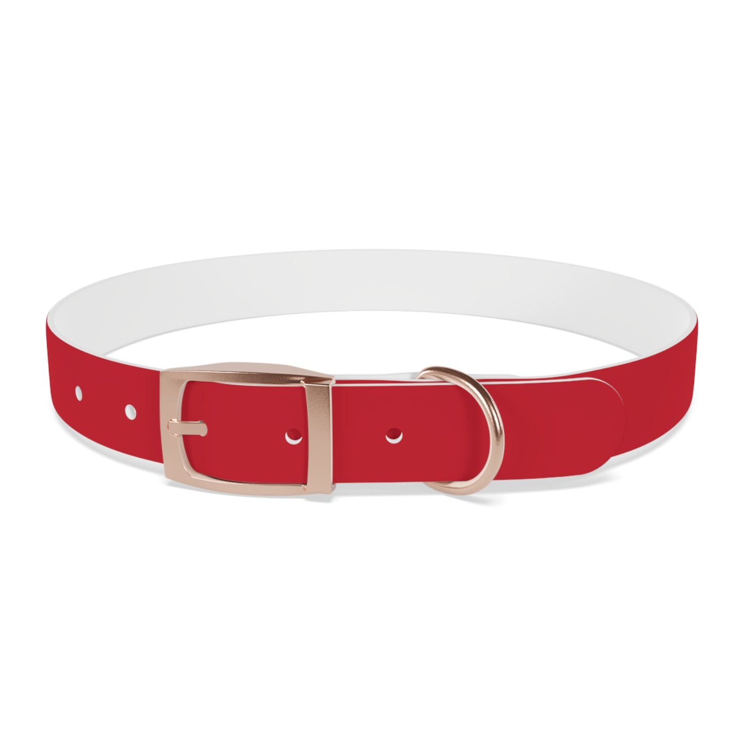 Customized Red Dog Collar, With Phone Number - "Lucy"
