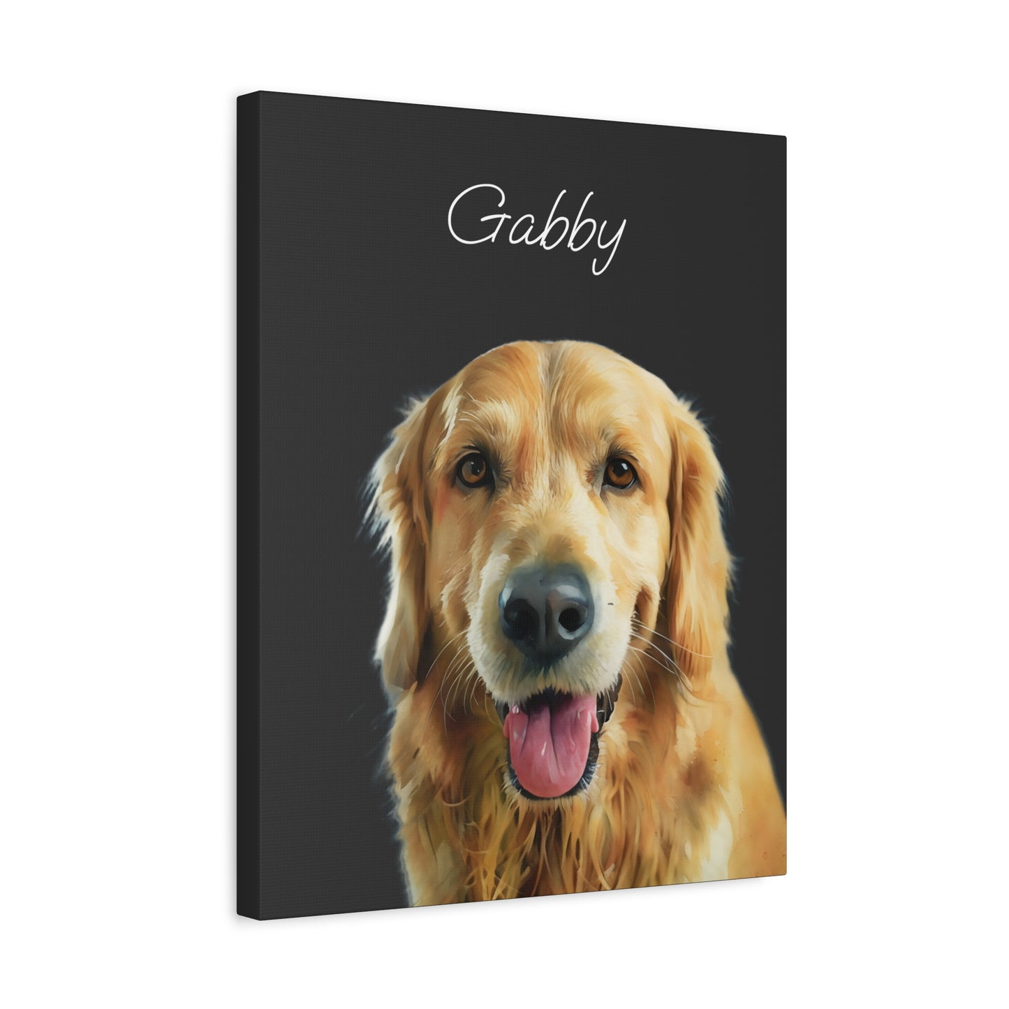 Custom Pet Portrait - Stretched Canvas Frame Wrap - Ready To Hang