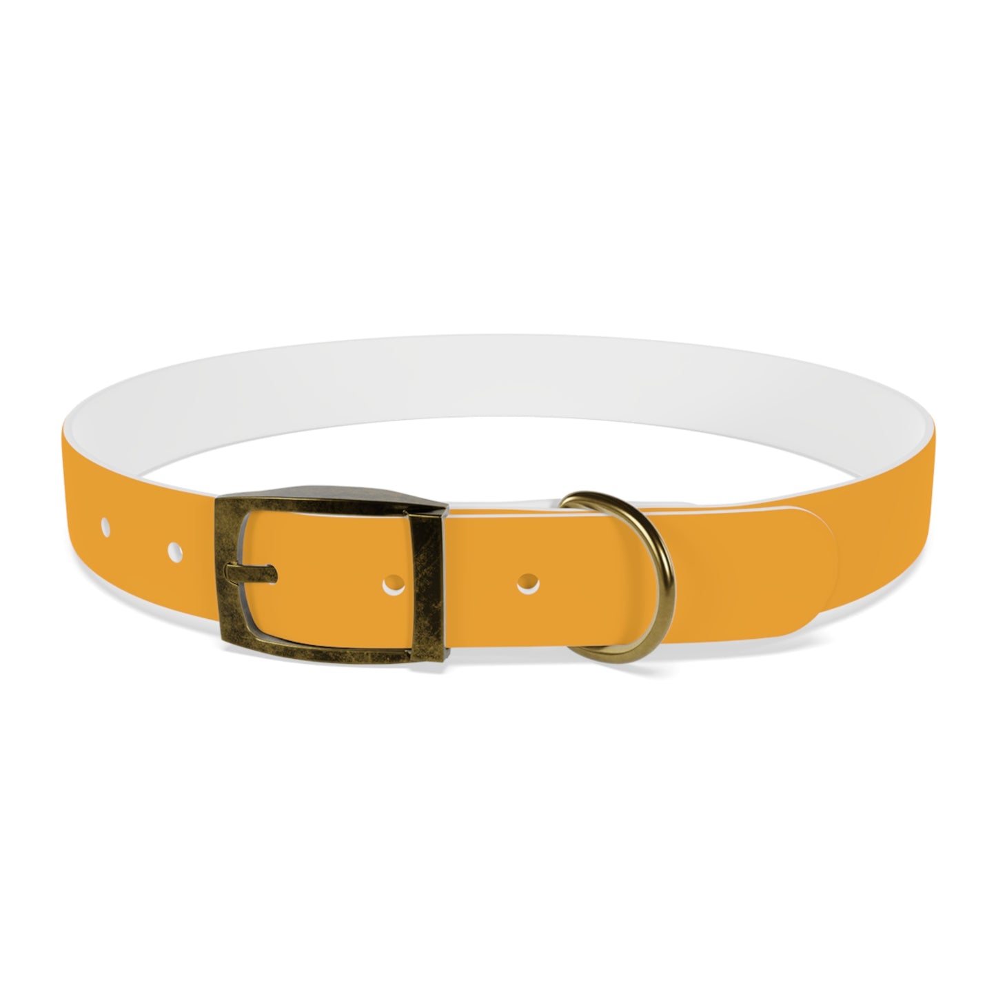 Customized Yellow Dog Collar, With Phone Number - "Lucy"