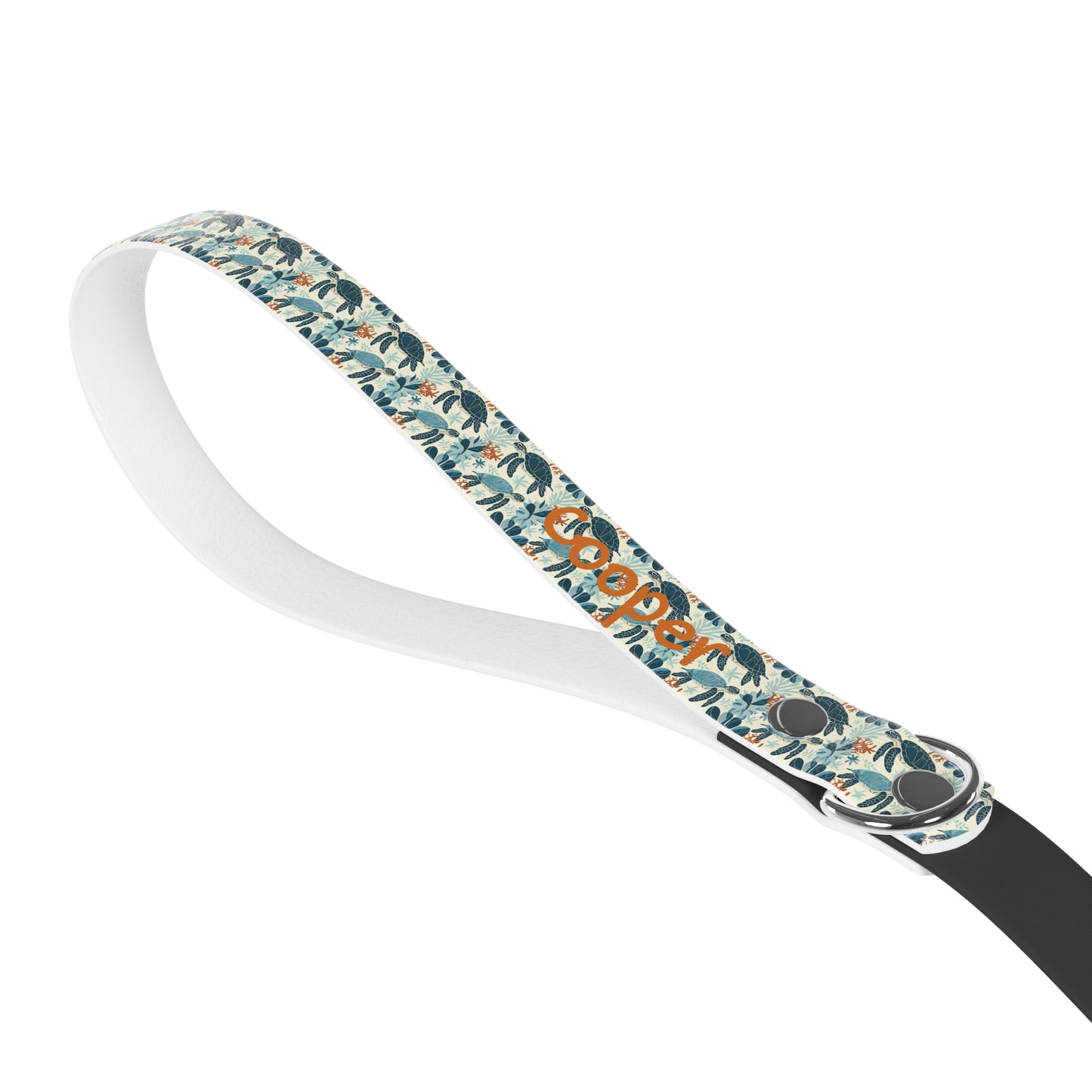 Customized Pet Leash - Tropical Sea Turtle Design - "Cooper" - 78" Leash