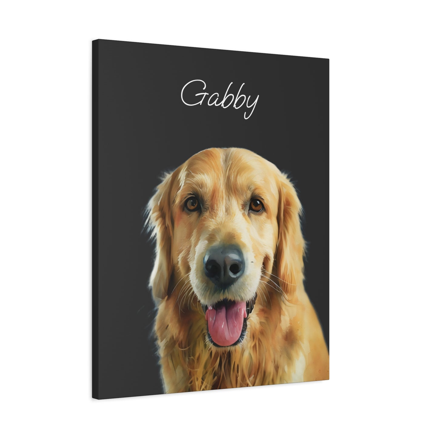 Custom Pet Portrait - Stretched Canvas Frame Wrap - Ready To Hang