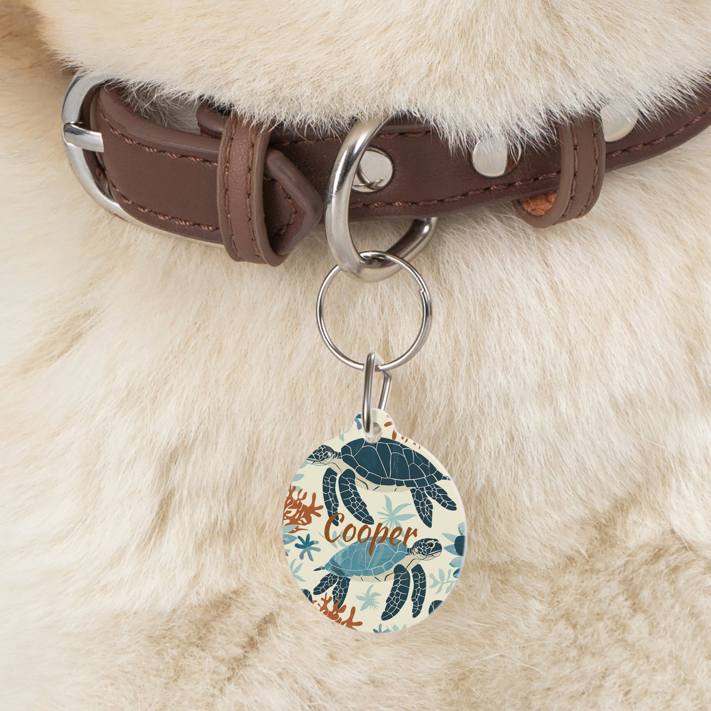 Customized Pet ID Tag - Sea TurtleDesign - "Cooper"