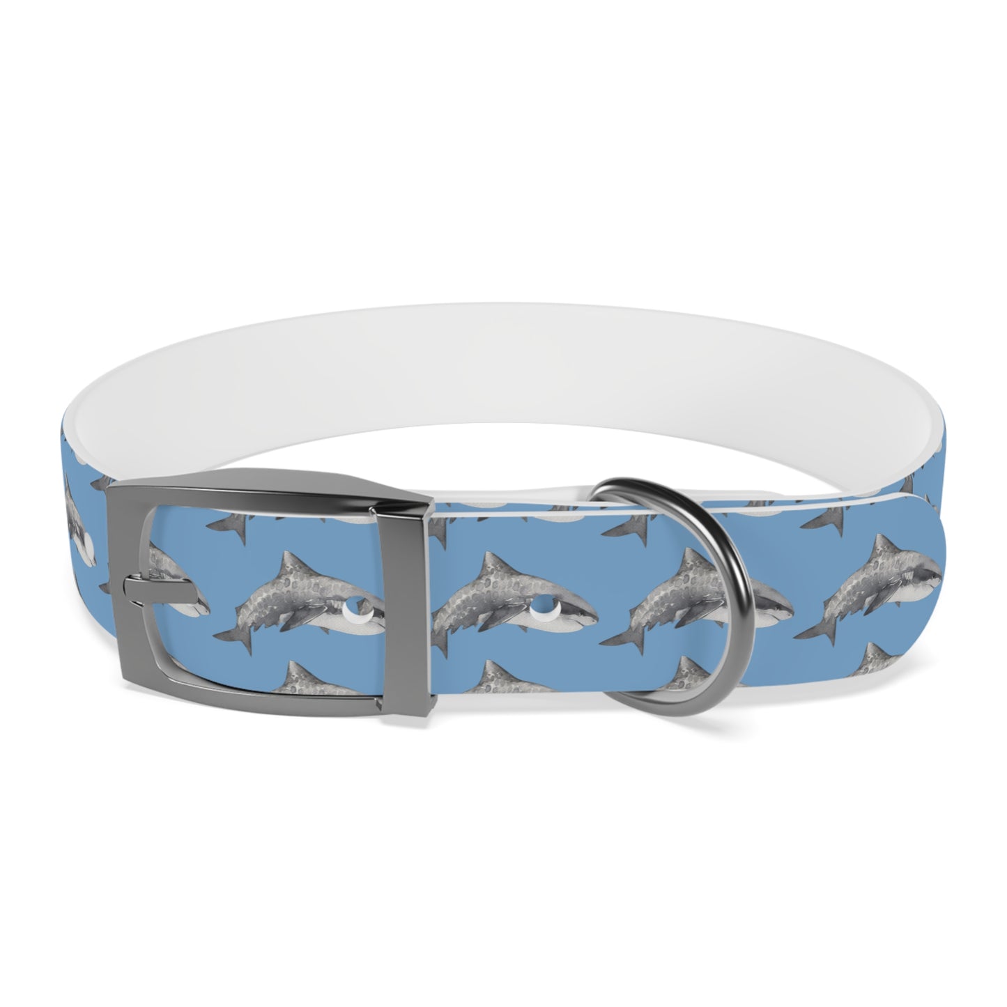 Customized Tiger Shark Design Dog Collar - "Zeke"