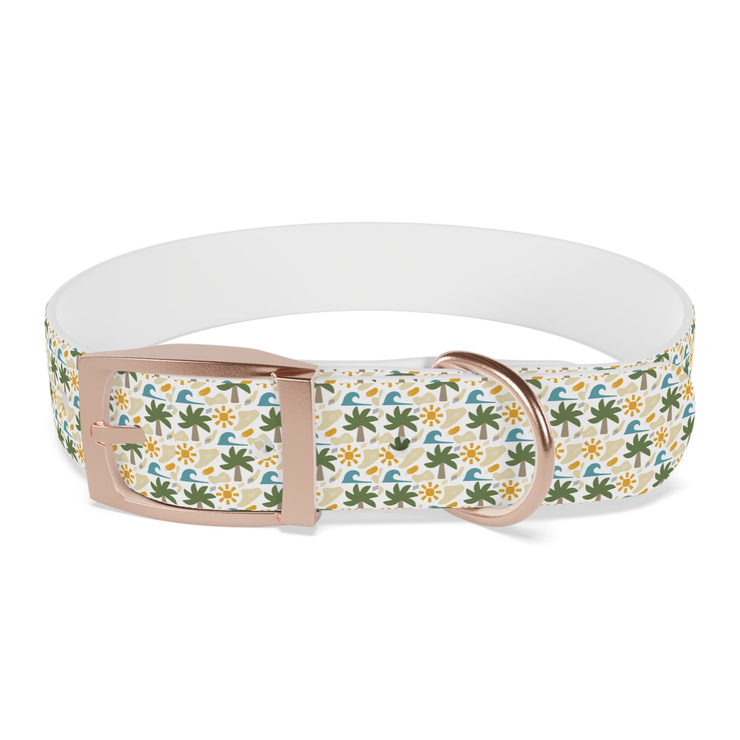 Customized Bella Cute Palm Tree Tropical Design Dog Collar - "Bella"