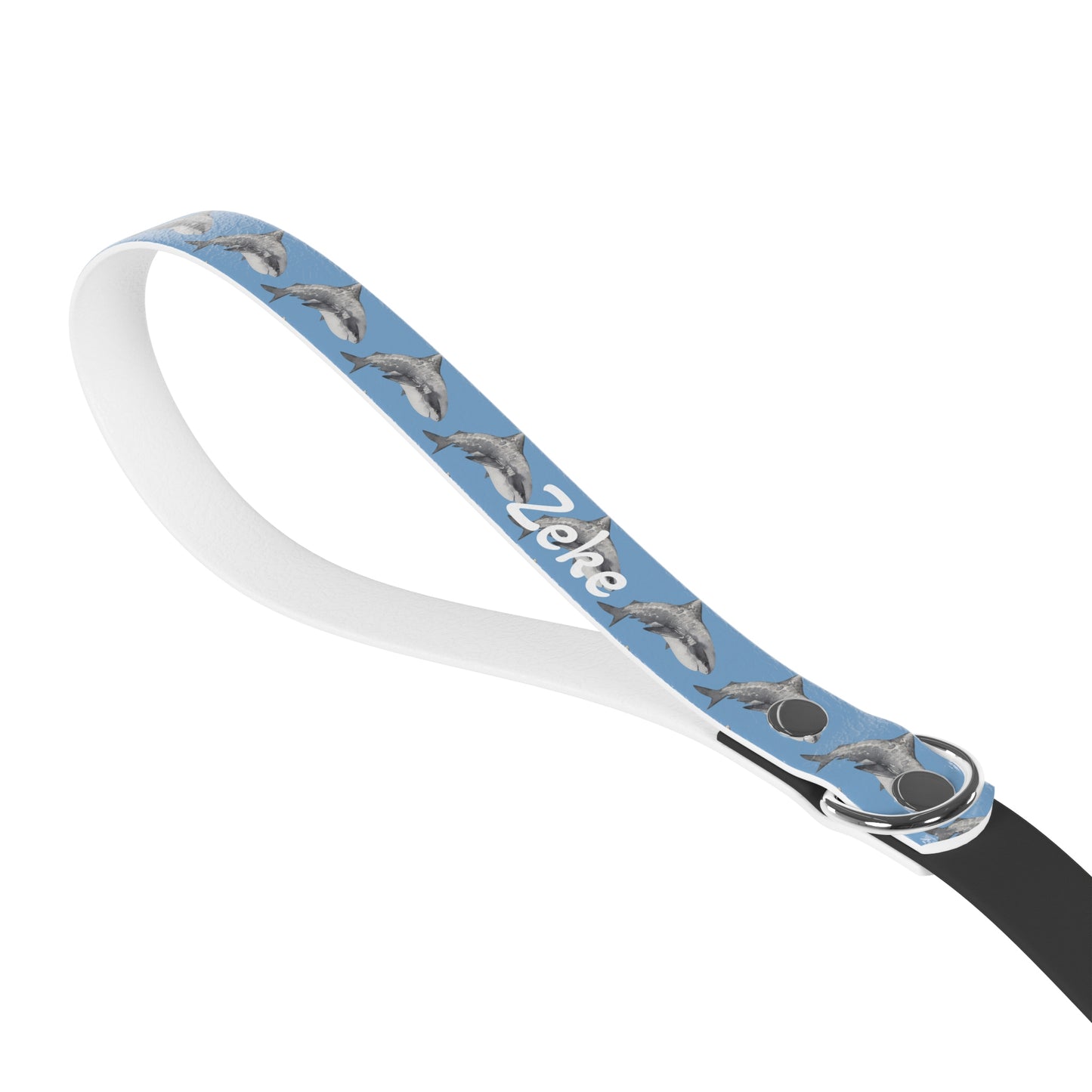 Customized Pet Leash - Tiger Shark Design - "Zeke" - 78" Leash