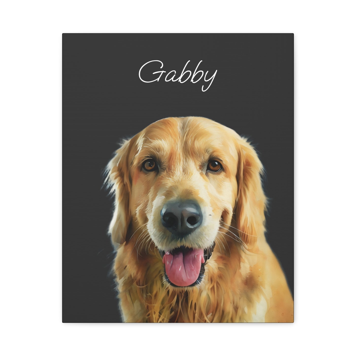 Custom Pet Portrait - Stretched Canvas Frame Wrap - Ready To Hang