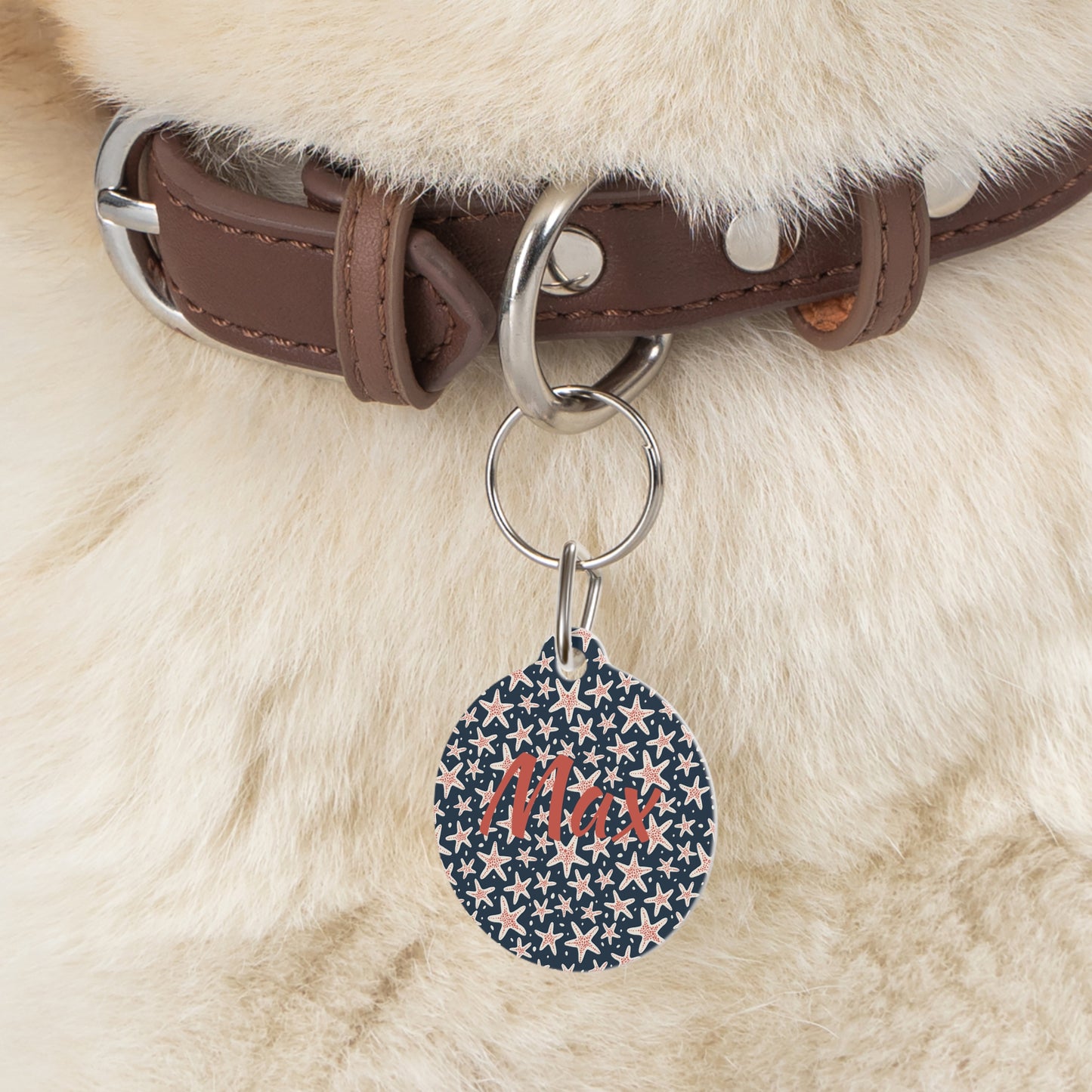 Customized Pet ID Tag - Starfish Design - "Max"