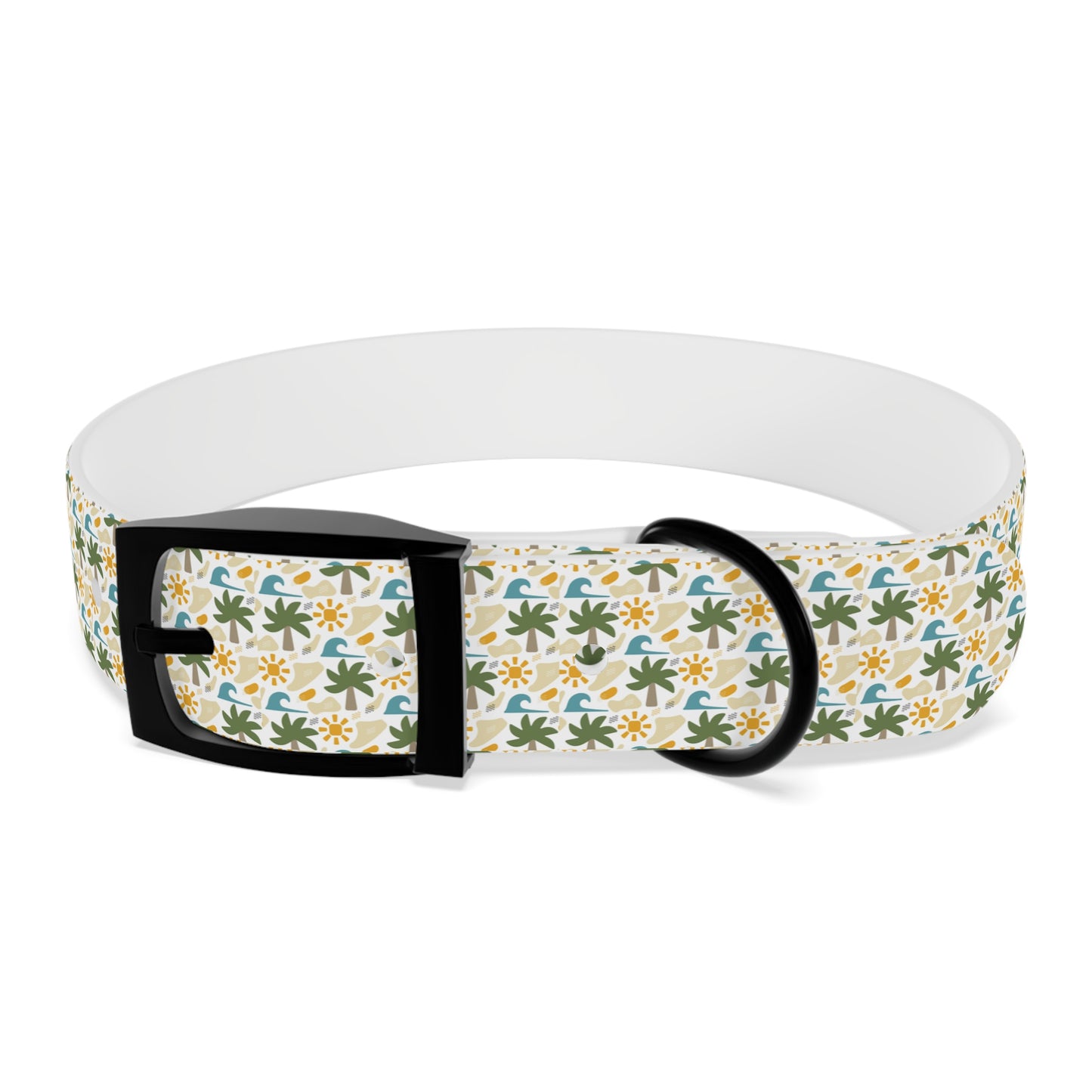 Customized Bella Cute Palm Tree Tropical Design Dog Collar - "Bella"