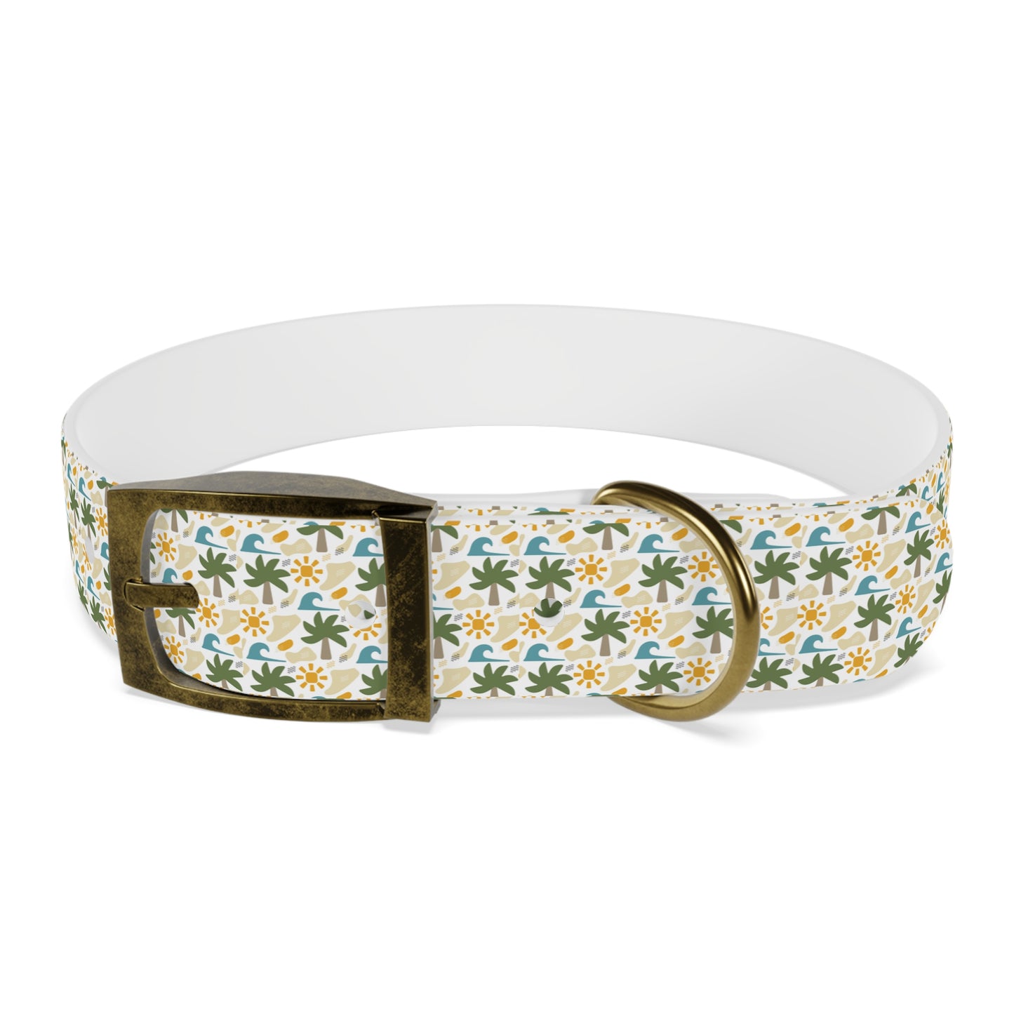 Customized Bella Cute Palm Tree Tropical Design Dog Collar - "Bella"