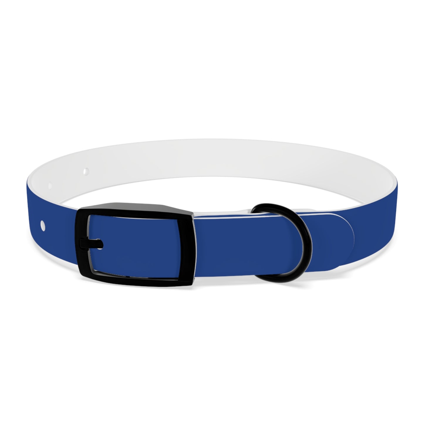 Customized Blue Dog Collar, With Phone Number - "Lucy"
