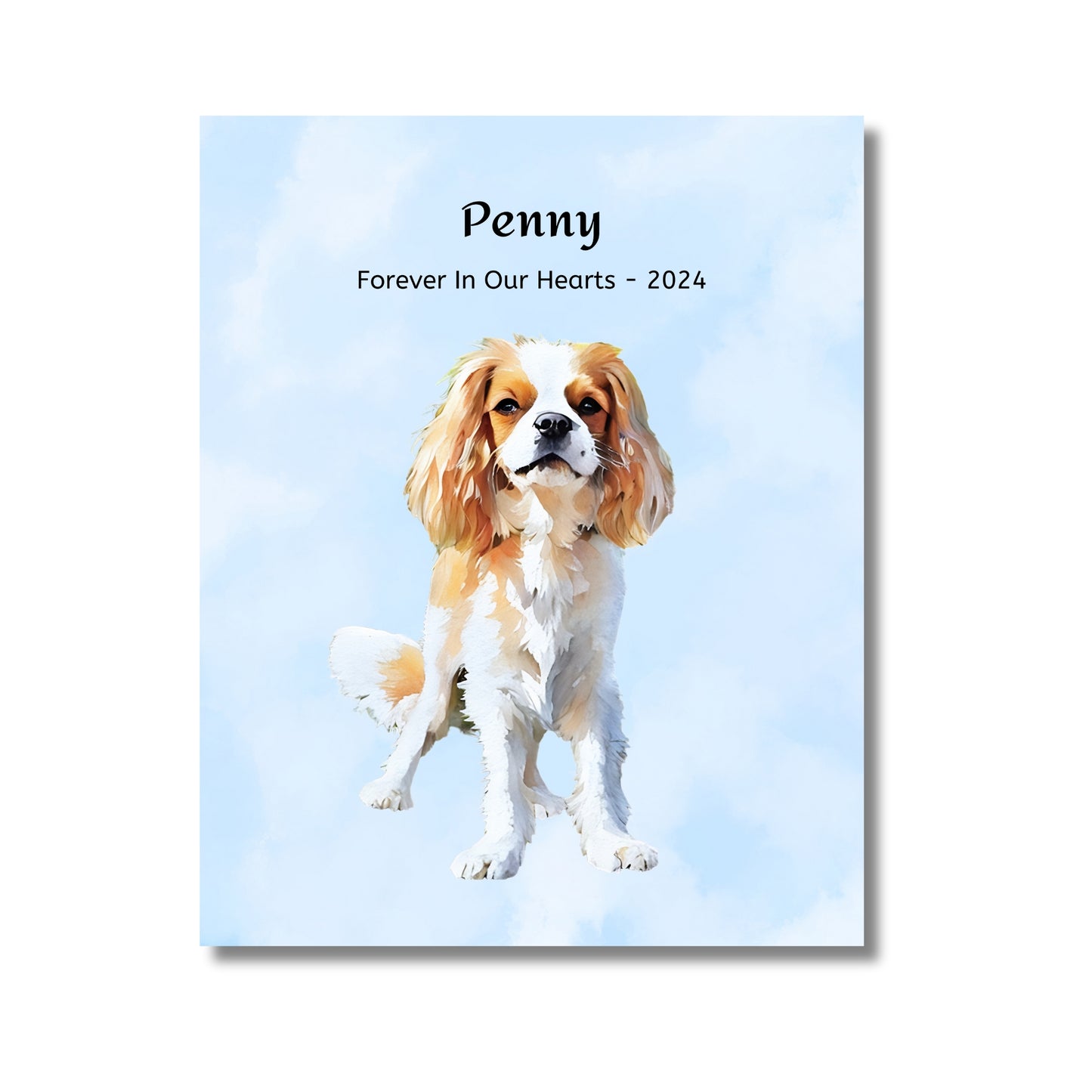 Customized Pet Memorial Art Panel With Stand - Ideal For Desk, Table, or Bookcase