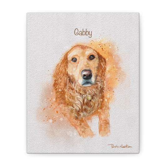 Custom Pet Portrait Matte Canvas, Stretched, 1.25"